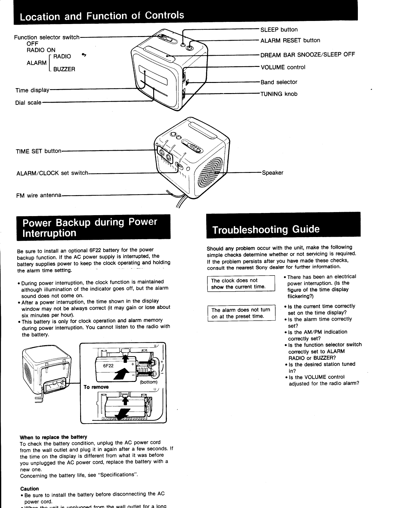 Sony ICF C120 Primary User Manual ICFC120