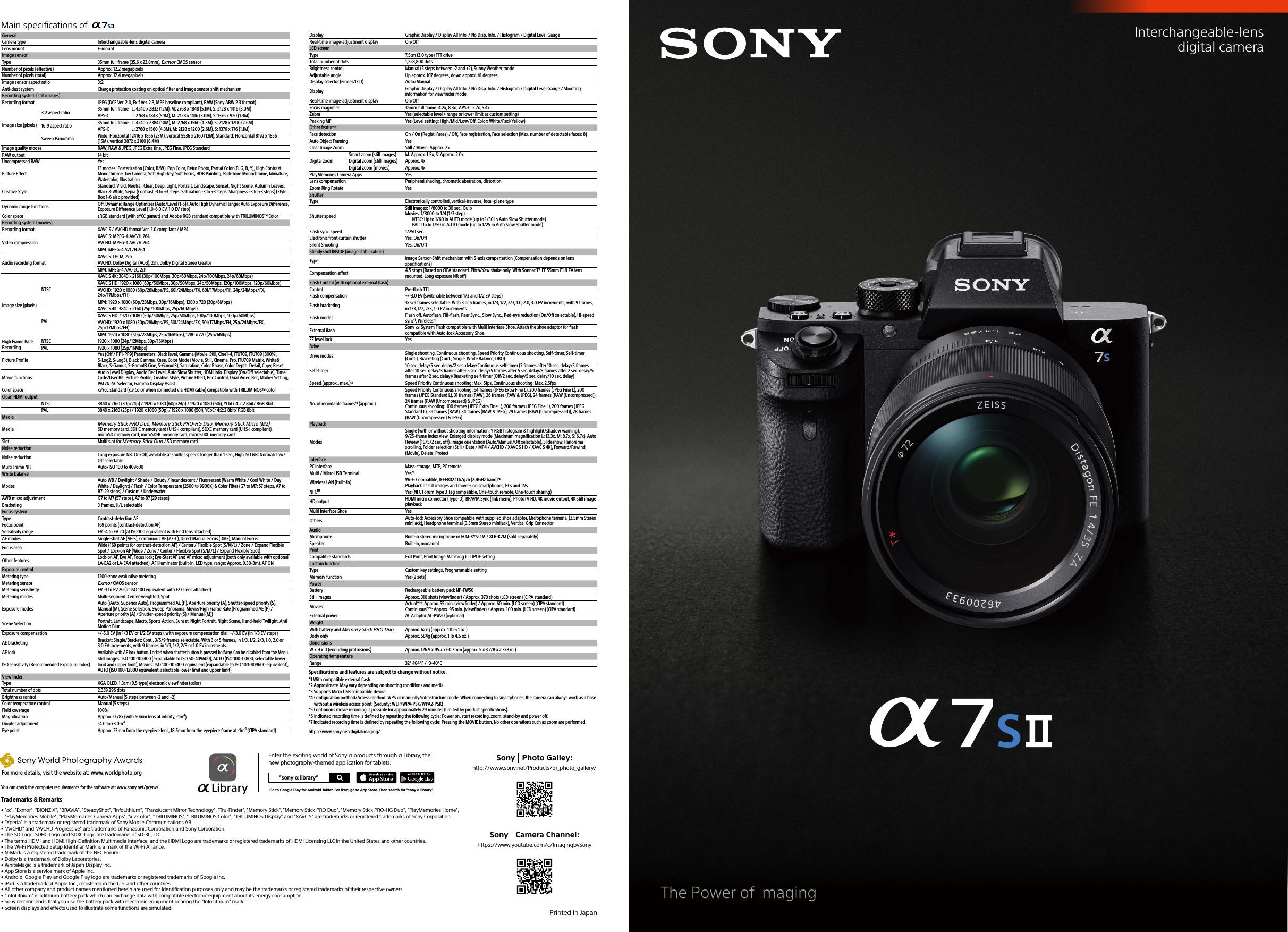 Page 1 of 10 - Sony ILCE-7SM2 User Manual Brochure (Large File - 13.27 MB) ILCE7SM2 Mksp