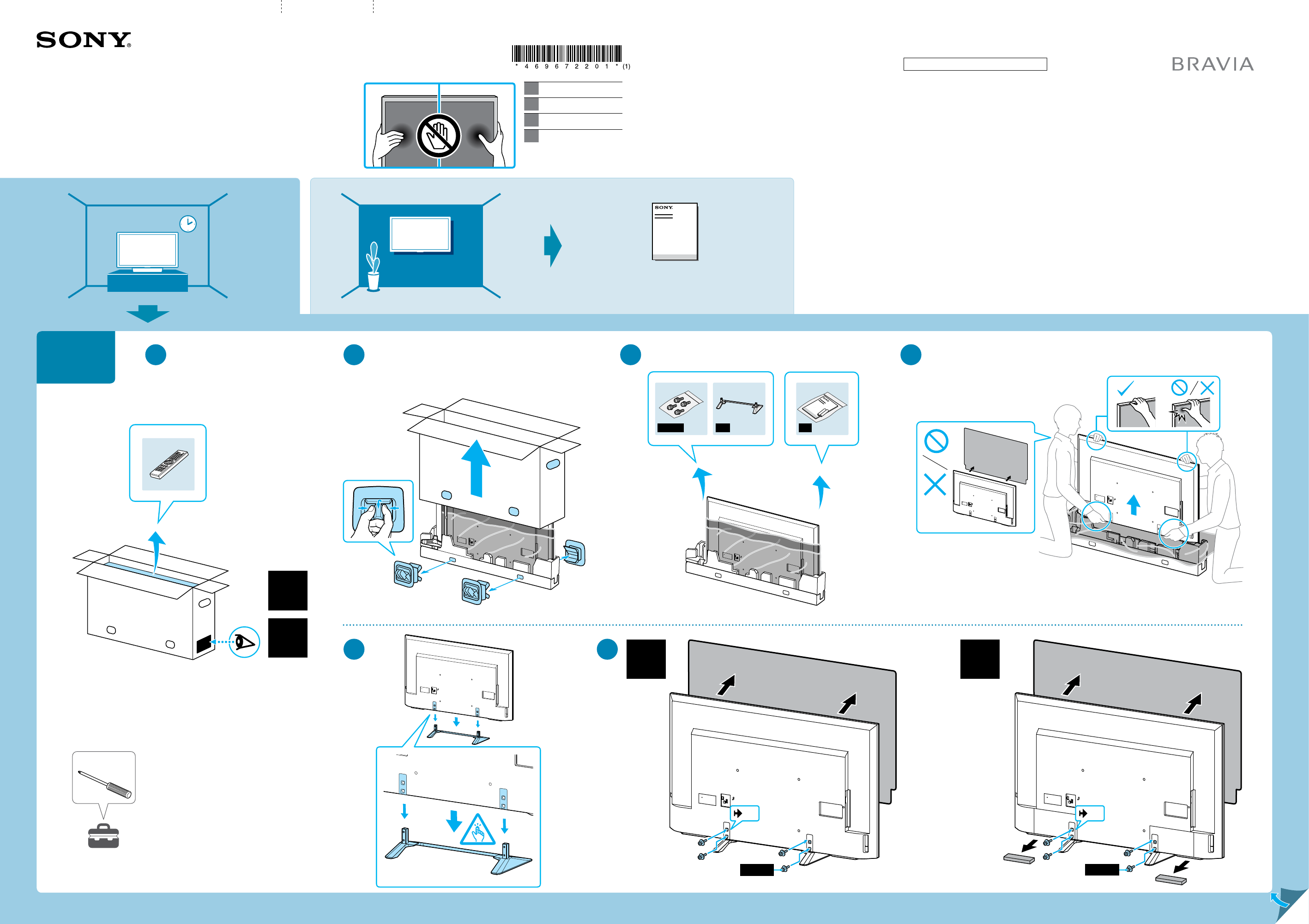 Sony Kd 60x690e User Manual Setup Guide Qsg 4696722011