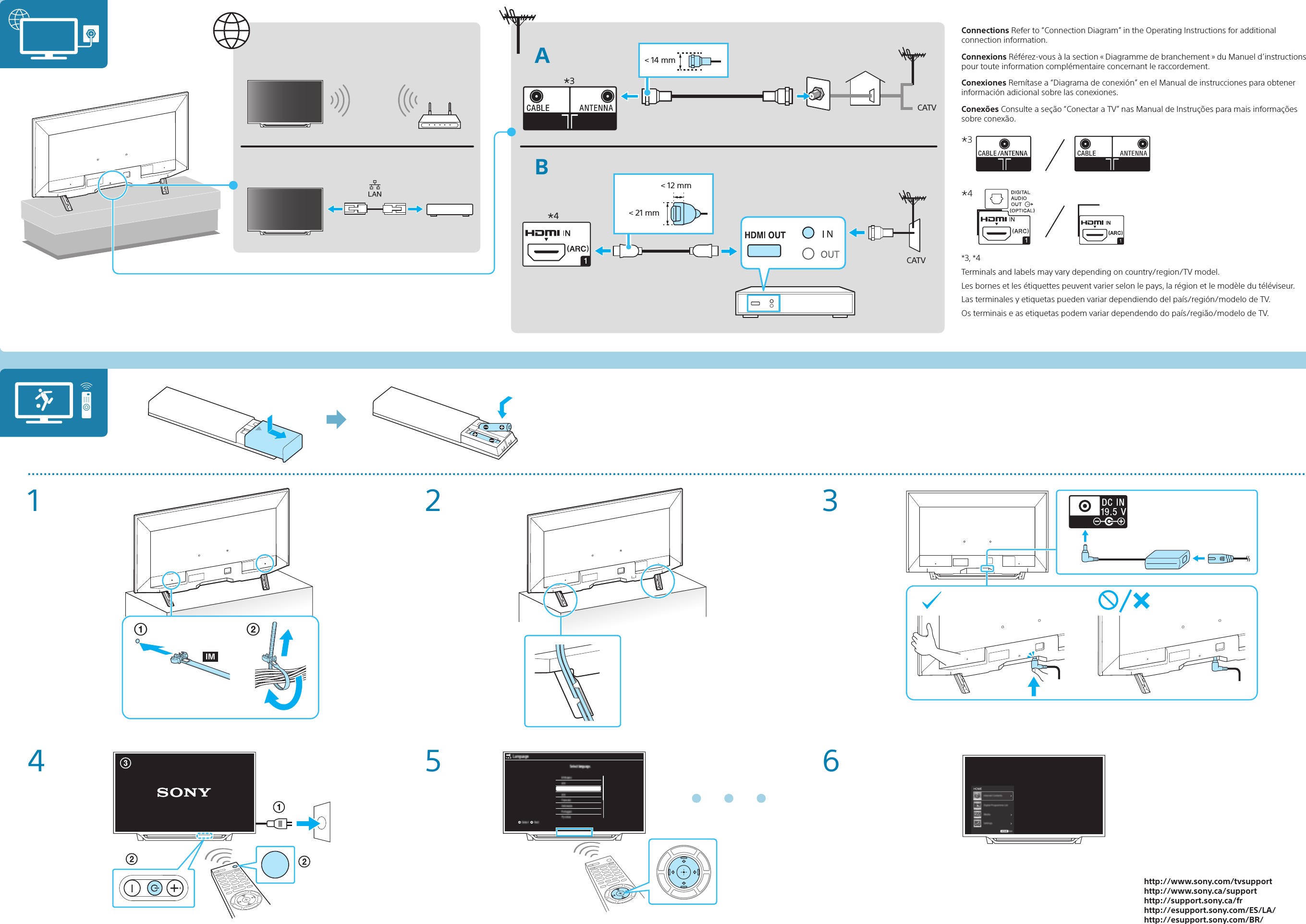 Page 2 of 2 - Sony KDL-32W600D KDL-48W659D / 48W657D 48W655D 48W650D 40W659D 40W657D 40W655D 40W650D 32W655D 32W609D 32W607D 32W605D 32W6 User Manual Setup Guide QSG 4584789122
