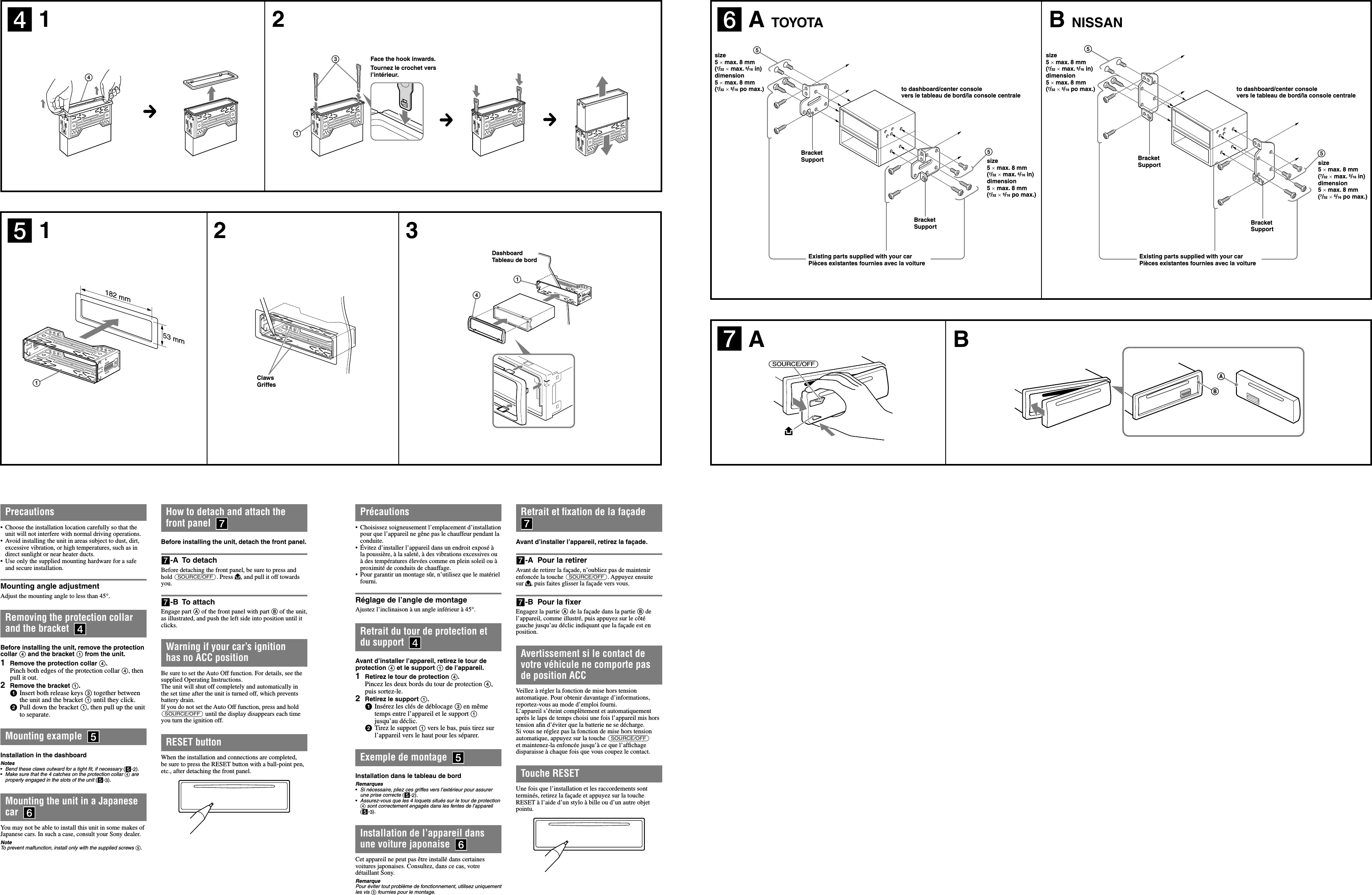Page 2 of 2 - Sony MEX-BT2800 User Manual Installation/Connections MEXBT2800 Install EN FR