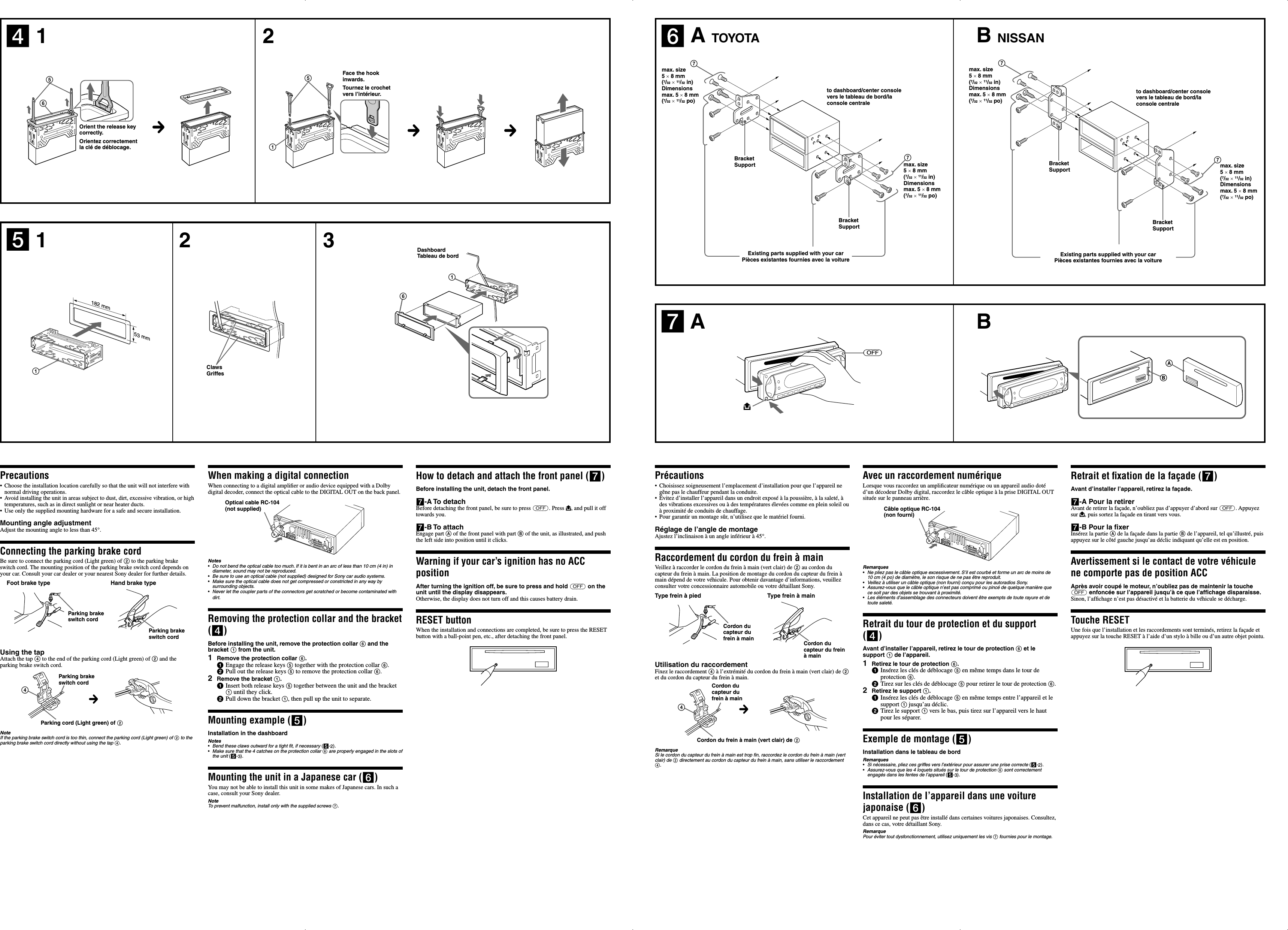 Page 2 of 2 - Sony MEX-R5 User Manual Installation/Connections Install