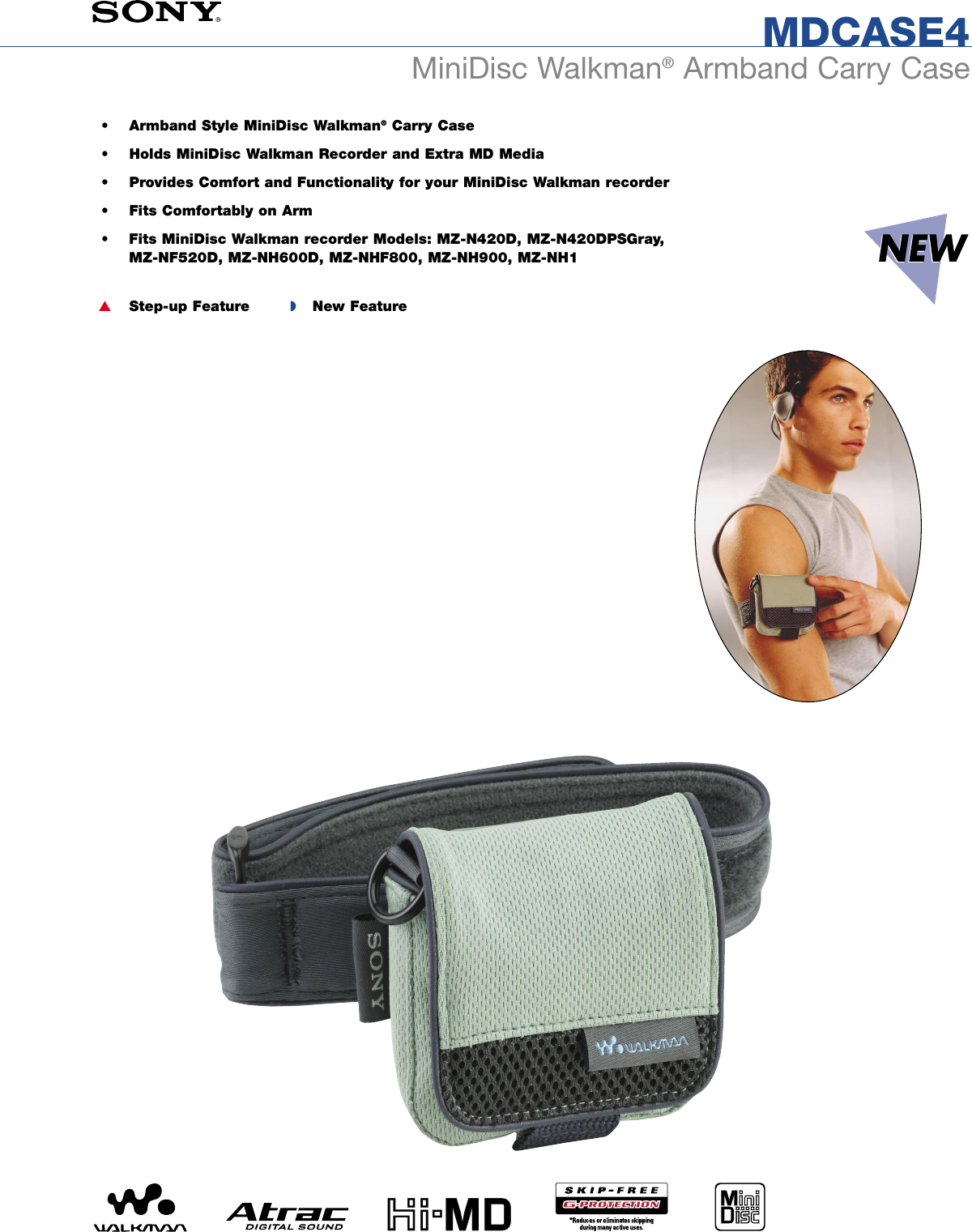 Page 1 of 2 - Sony MZ-N420D SON 983; MDCASE4 User Manual Marketing Specifications For Mksp