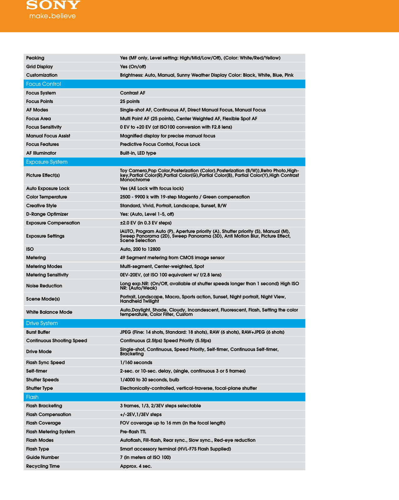 Sony Nex C3 User Manual Marketing Specifications Nex C3k P Pink Nexc3kp Mksp