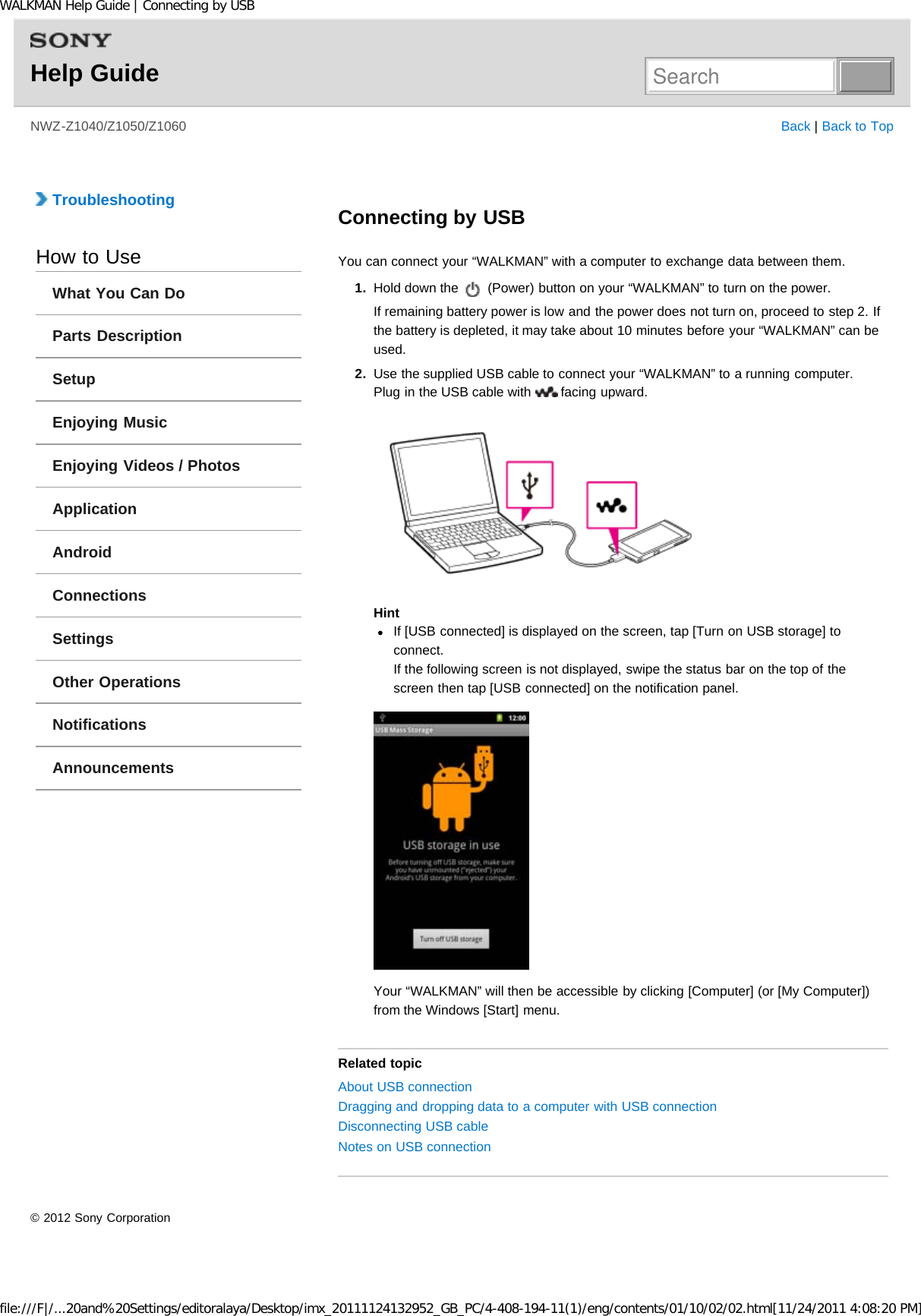 Page 150 of Sony NWZZ1000 Digital Media Player User Manual WALKMAN Help Guide   Top page