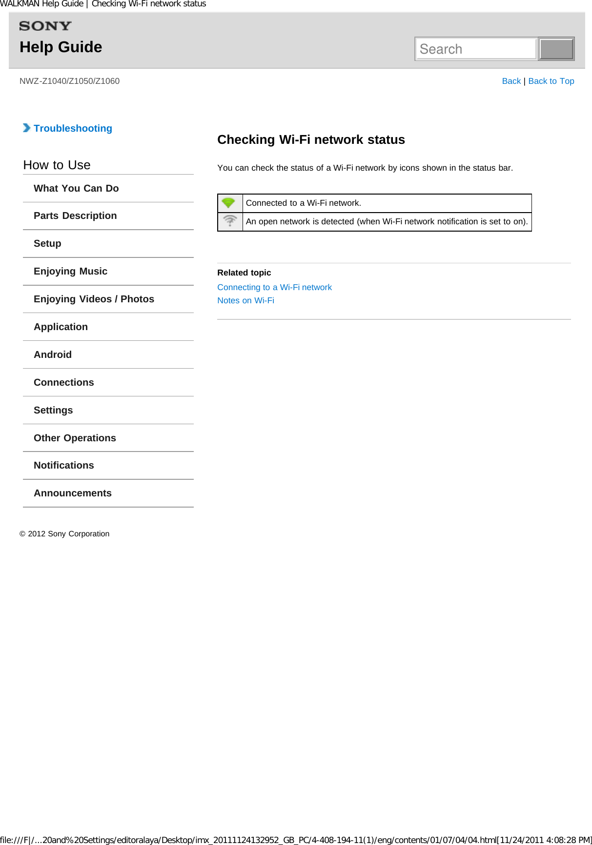 Page 157 of Sony NWZZ1000 Digital Media Player User Manual WALKMAN Help Guide   Top page