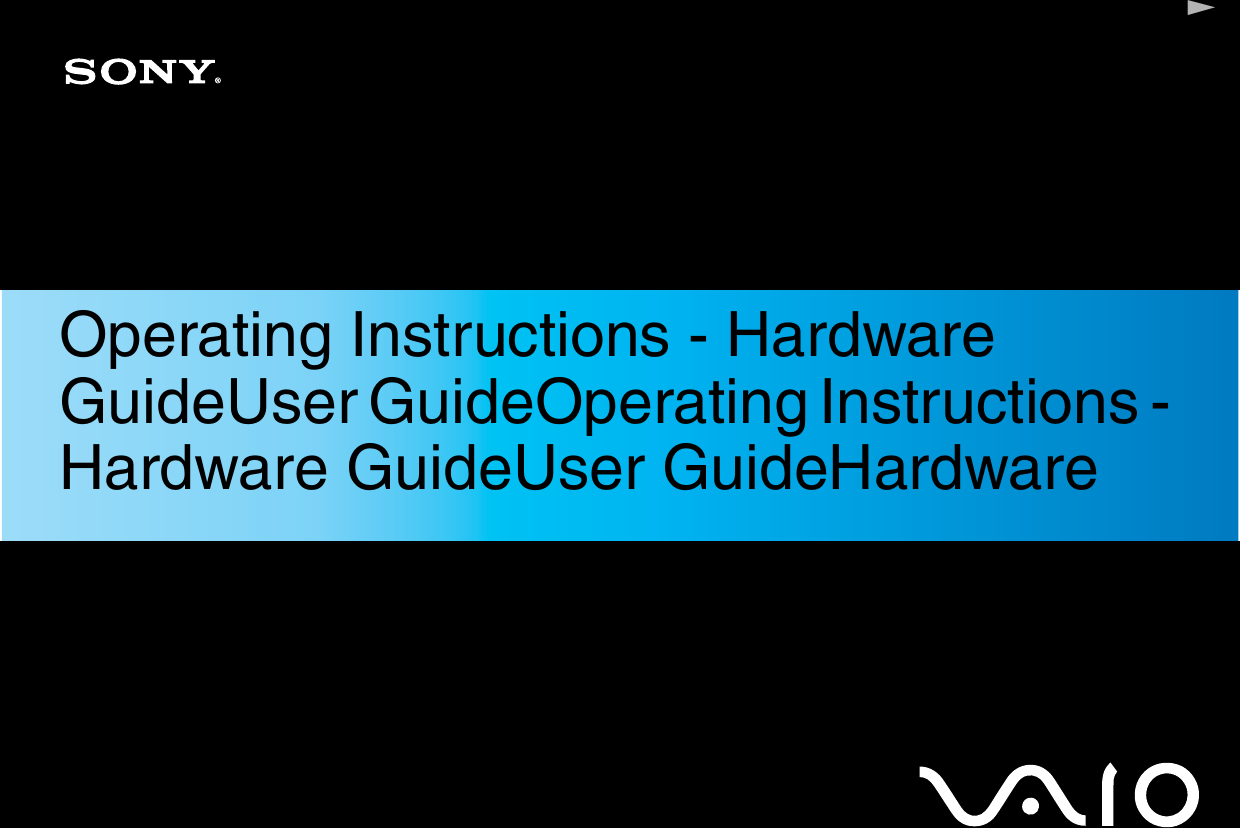 NOperating Instructions - Hardware GuideUser GuideOperating Instructions - Hardware GuideUser GuideHardware 
