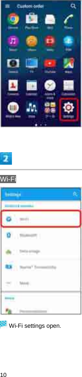 Wi-FiWi-Fi settings open.10