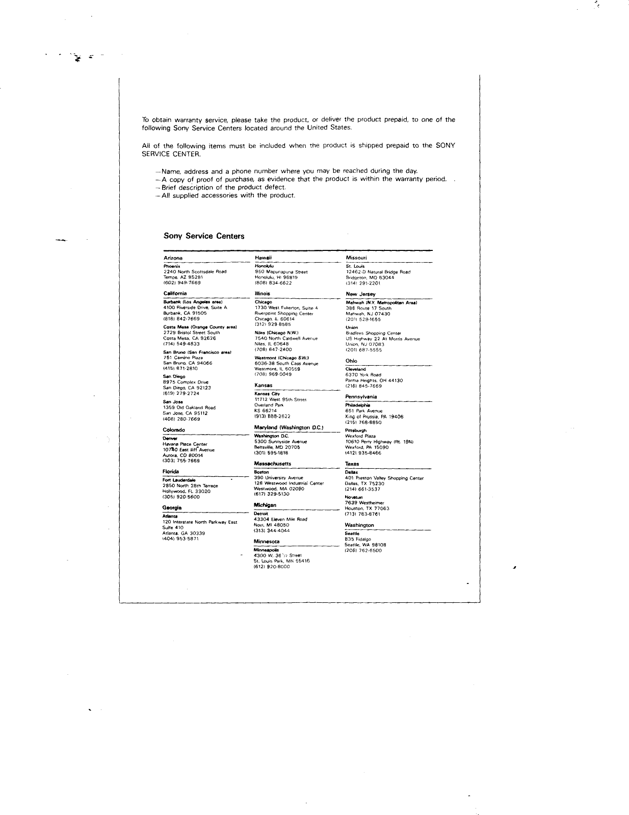 Page 4 of 6 - Sony SRF-M32 User Manual Operating Instructions (primary Manual) SRFM32
