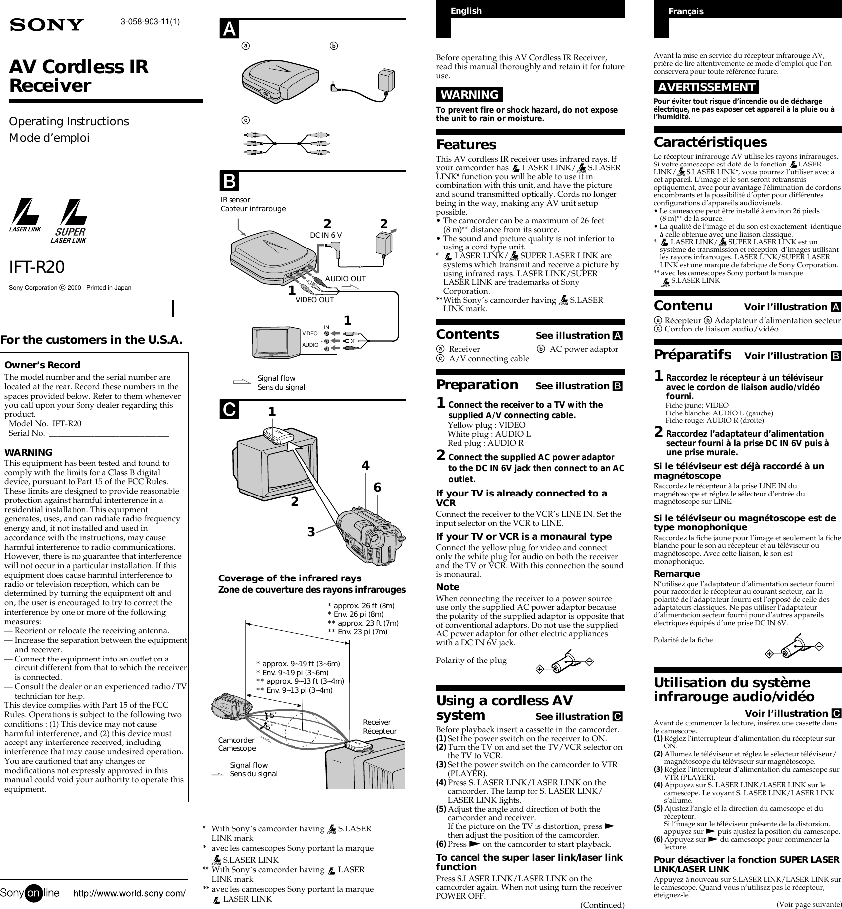 Sony Acc Dhl2 Users Manual IFT R20
