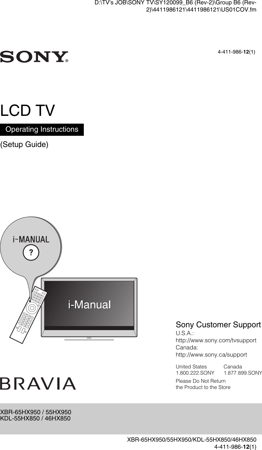 Sony Bravia User Manual