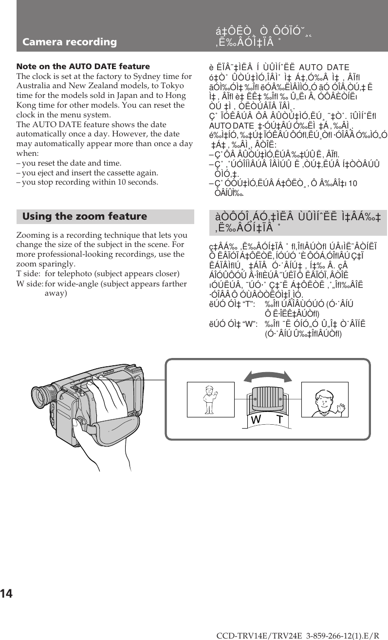 Sony Ccd Trv14e Users Manual Trv24e