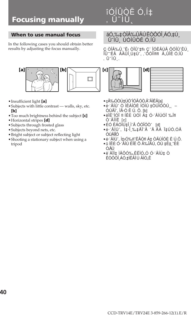 Sony Ccd Trv14e Users Manual Trv24e