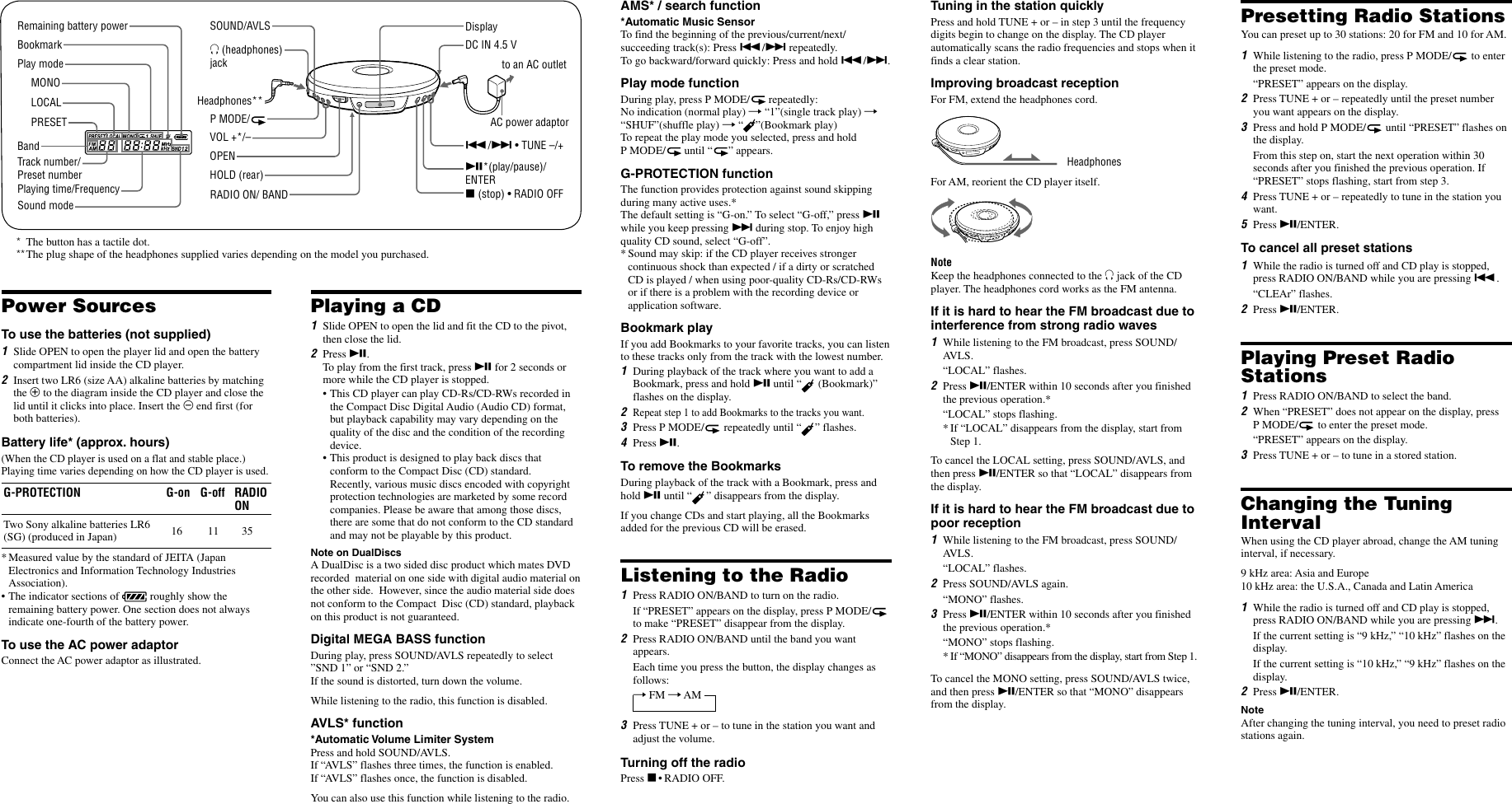 Page 2 of 2 - Sony Sony-Cd-Walkman-D-Fj003-Users-Manual- GB1U  Sony-cd-walkman-d-fj003-users-manual