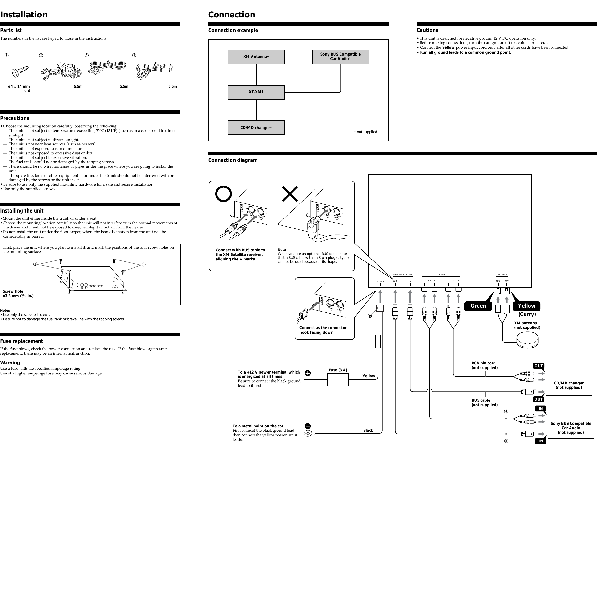 Page 2 of 2 - Sony Sony-Cdx-M9905X-Operating-Instructions- XT-XM1  Sony-cdx-m9905x-operating-instructions
