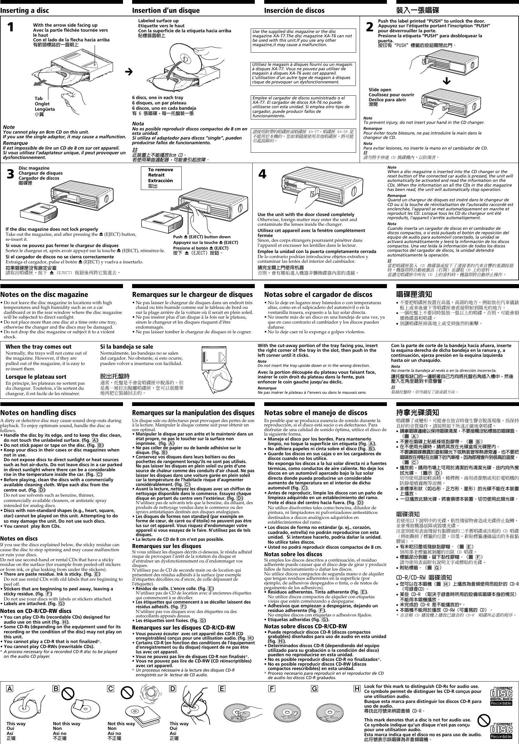 Sony Cdx T68X Instruction Manual T68X.CDX T67