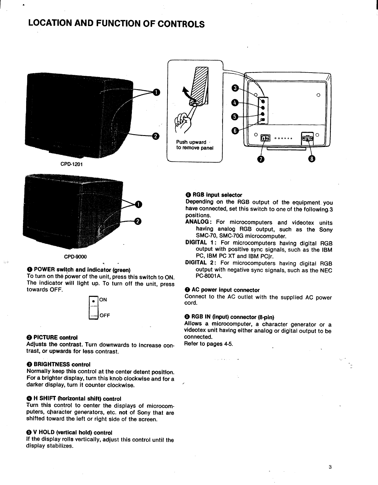 Page 3 of 6 - Sony Sony-Cpd-9000-Operating-Instructions-  Sony-cpd-9000-operating-instructions