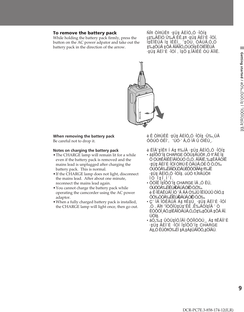 Sony Dcr Pc7e Users Manual