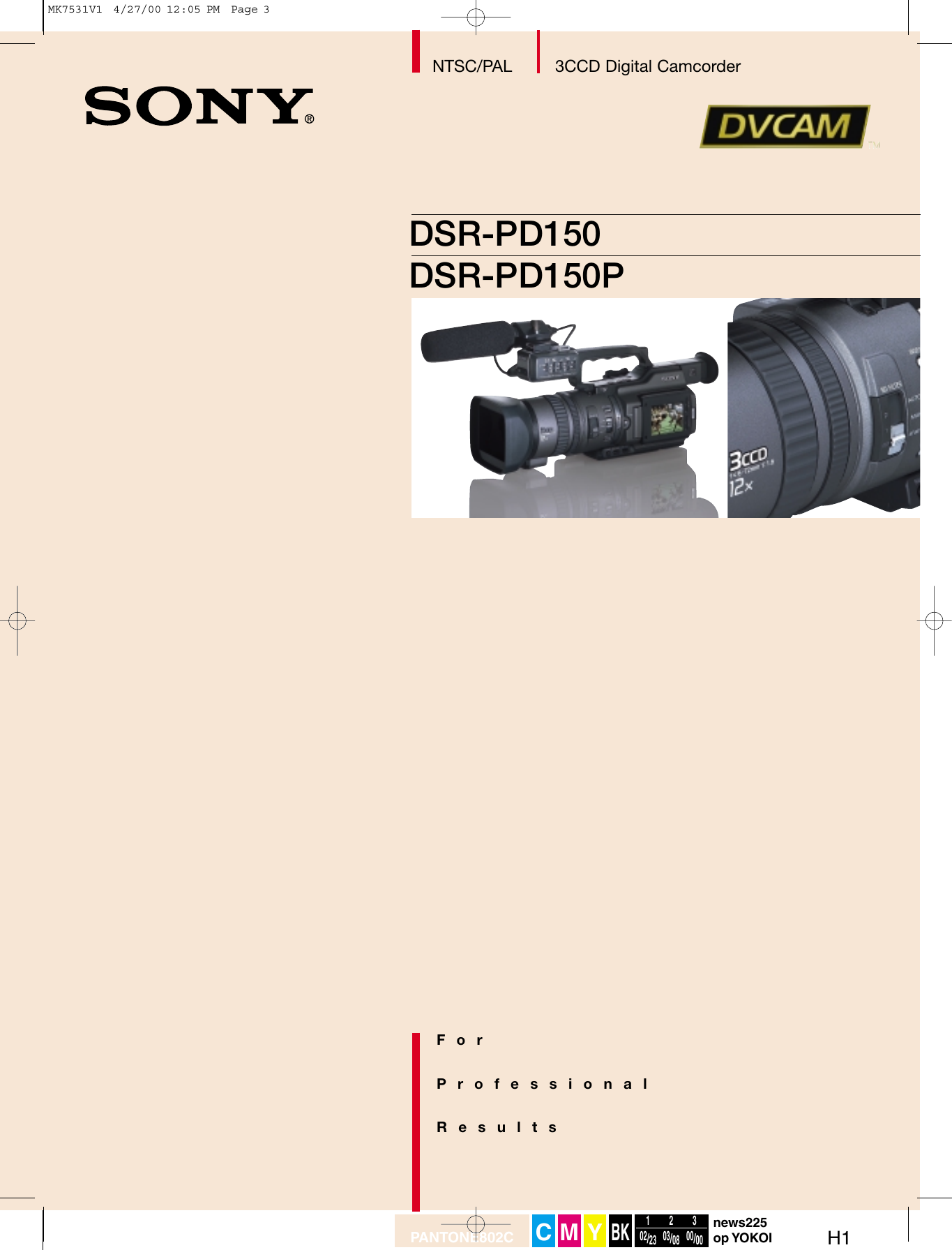 Page 1 of 6 - Sony Sony-Dsr-Pd150-Users-Manual-  Sony-dsr-pd150-users-manual