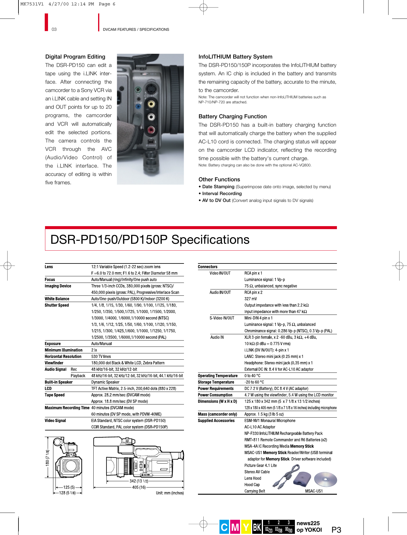 Page 4 of 6 - Sony Sony-Dsr-Pd150-Users-Manual-  Sony-dsr-pd150-users-manual