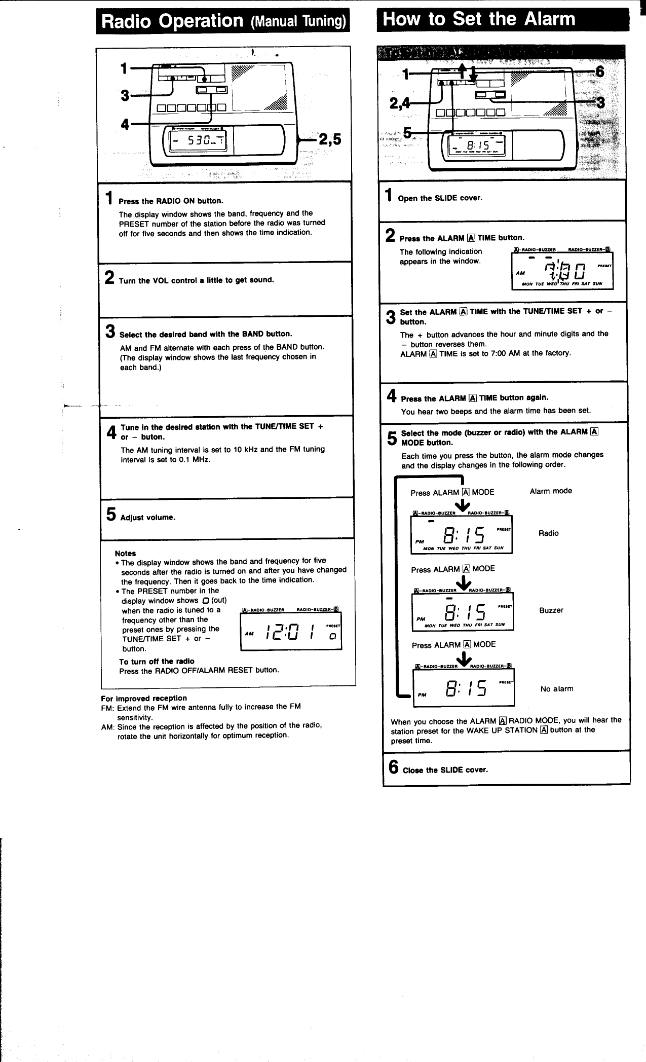 Page 4 of 8 - Sony Sony-Dual-Alarm-Fm-Am-Pll-Synthesized-Clock-Radio-Icf-C303-Users-Manual-  Sony-dual-alarm-fm-am-pll-synthesized-clock-radio-icf-c303-users-manual