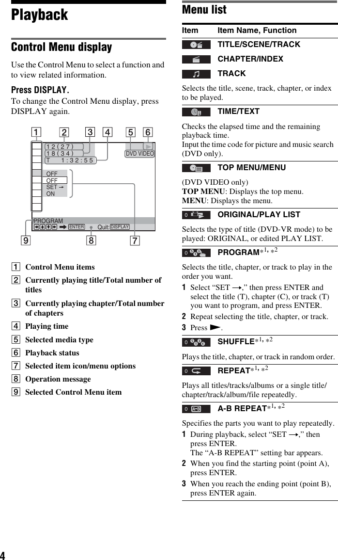 Page 4 of 12 - Sony Sony-Dvpsr510H-Users-Manual- DVP-SR510H  Sony-dvpsr510h-users-manual