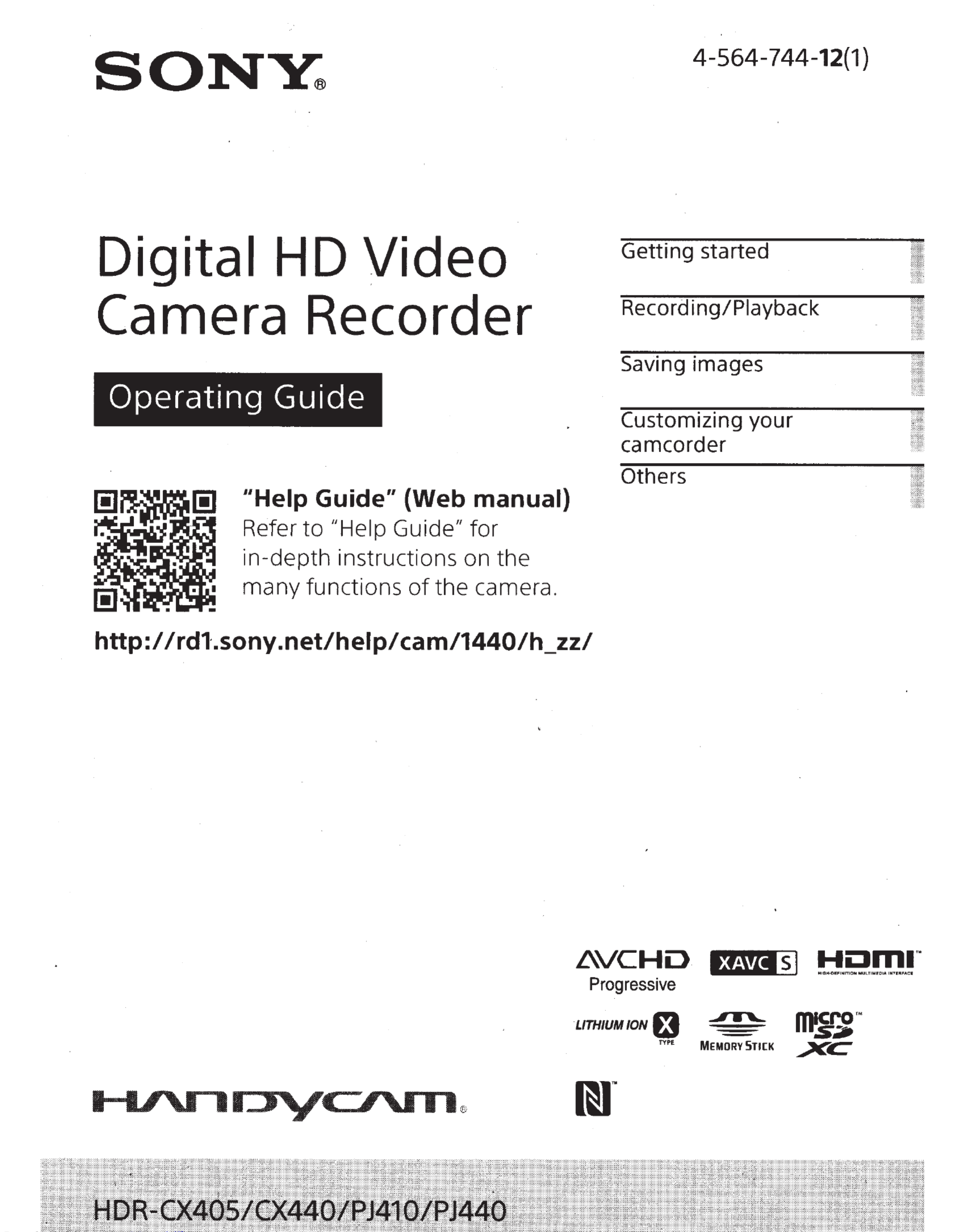 Sony HDR-CX550VE Camcorder mit Zubehör