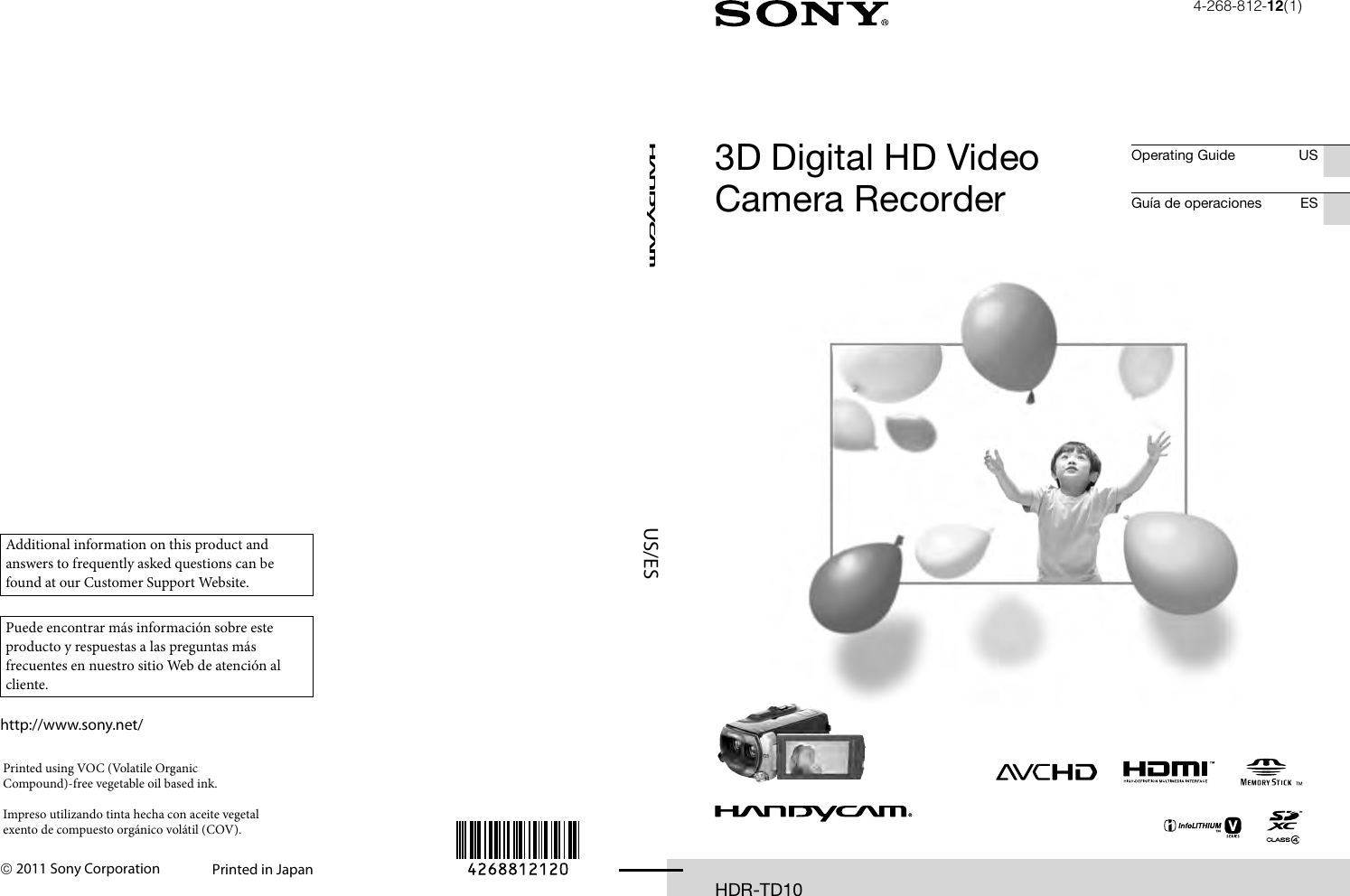 Sony Handycam Hdr Td10 Users Manual