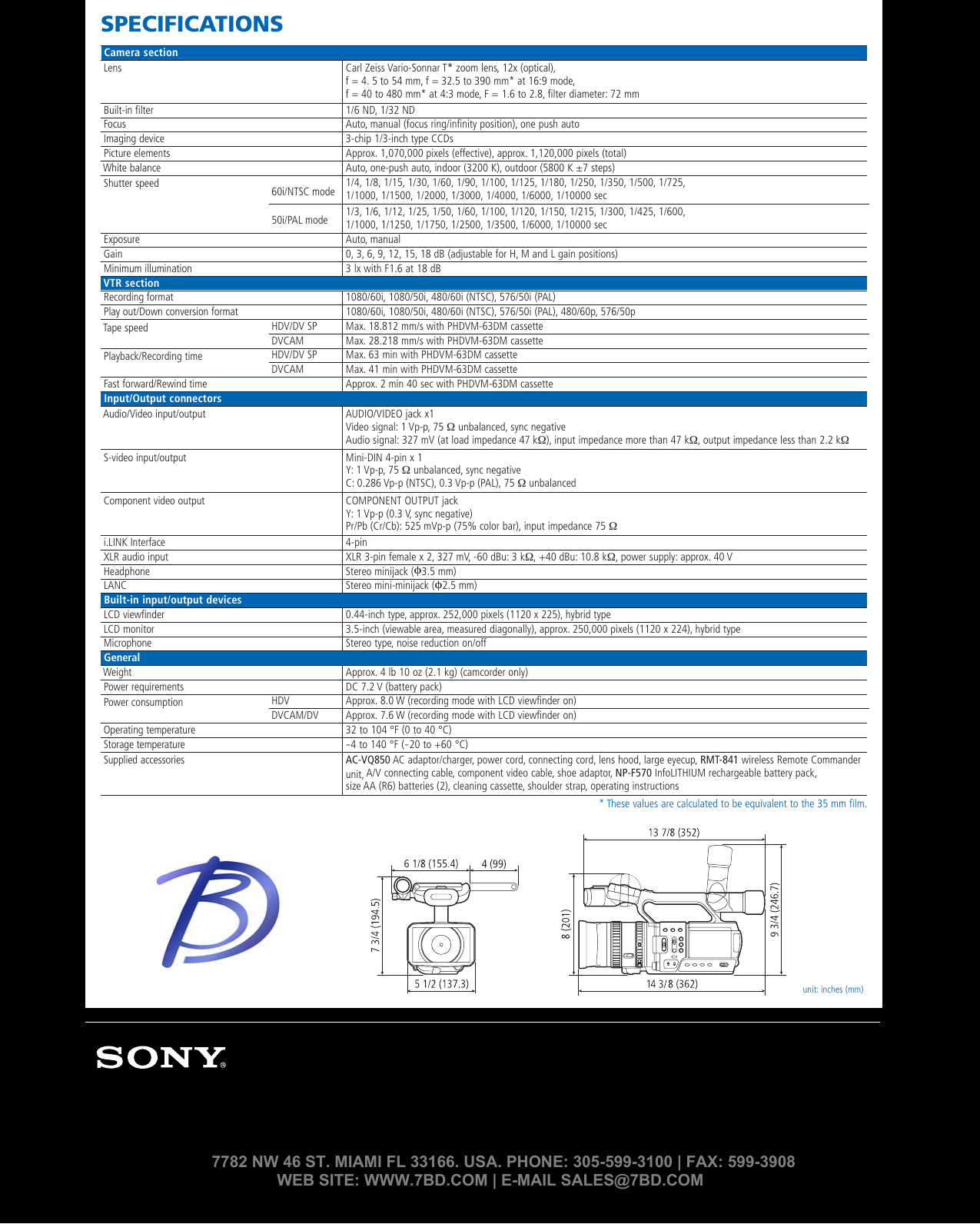 Page 2 of 2 - Sony Sony-Hvr-Z1U-Users-Manual- SONY50613_HVRZ1U  Sony-hvr-z1u-users-manual