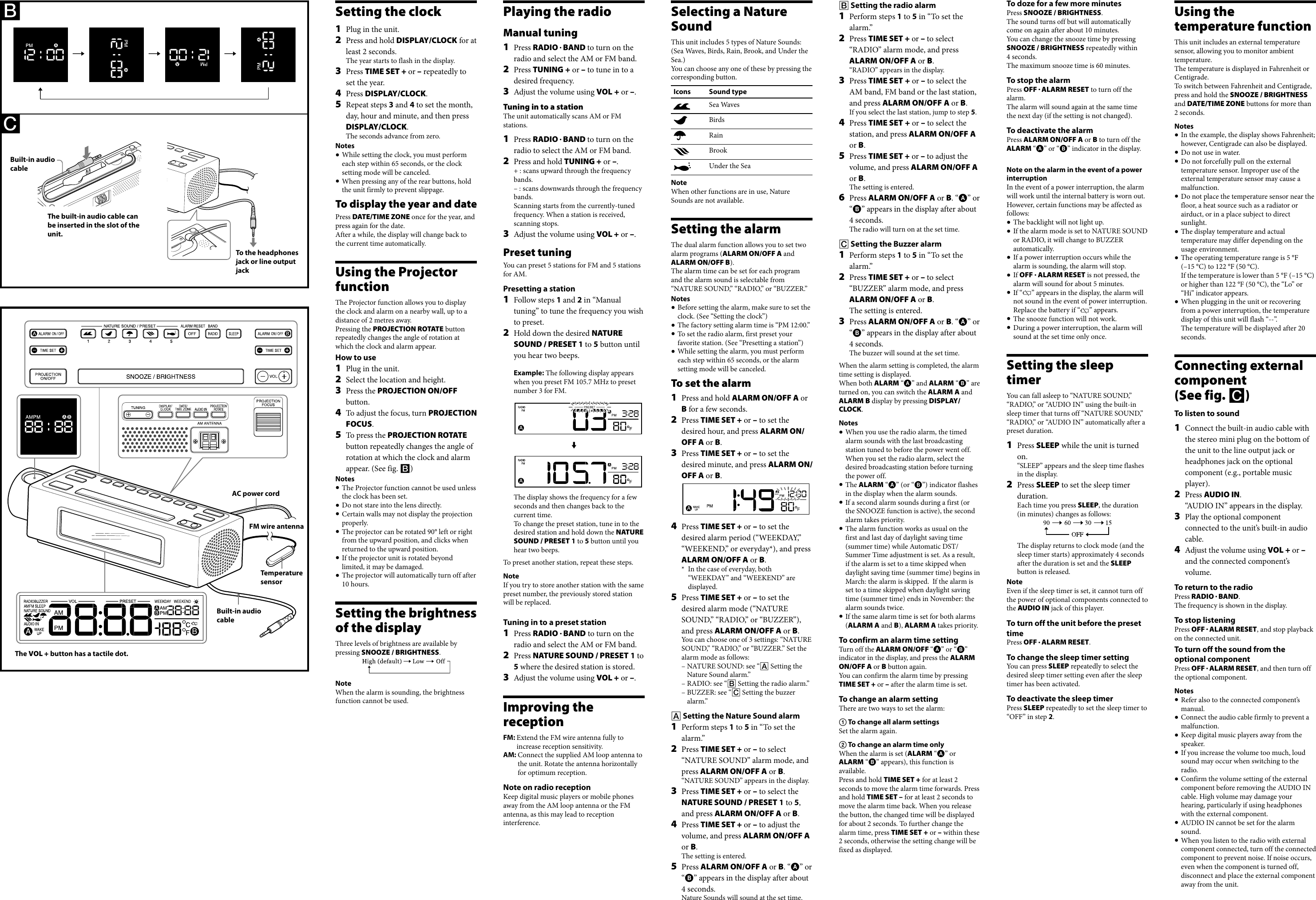 Page 2 of 2 - Sony Sony-Icf-C717Pj-Operation-Manual- ICF-C717PJ Sony-icf-c717pj-operation-manual
