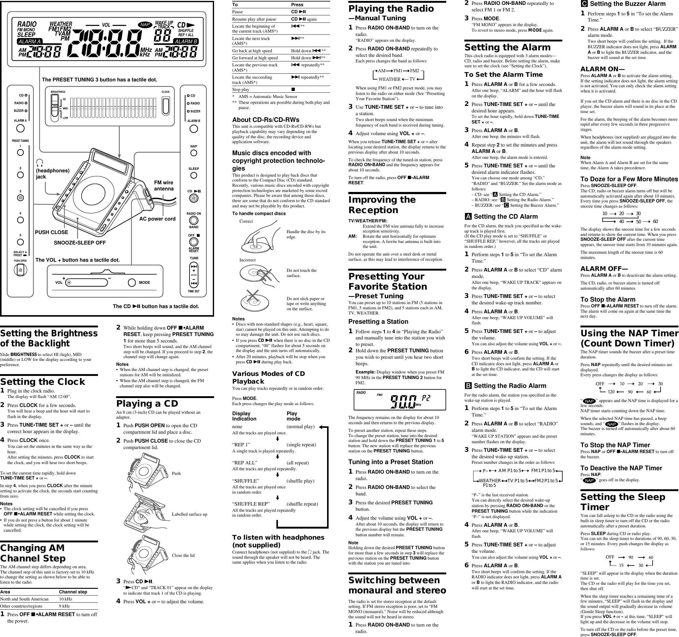 Page 2 of 2 - Sony Sony-Icf-Cd855-Operating-Instructions- ICF-CD855V  Sony-icf-cd855-operating-instructions