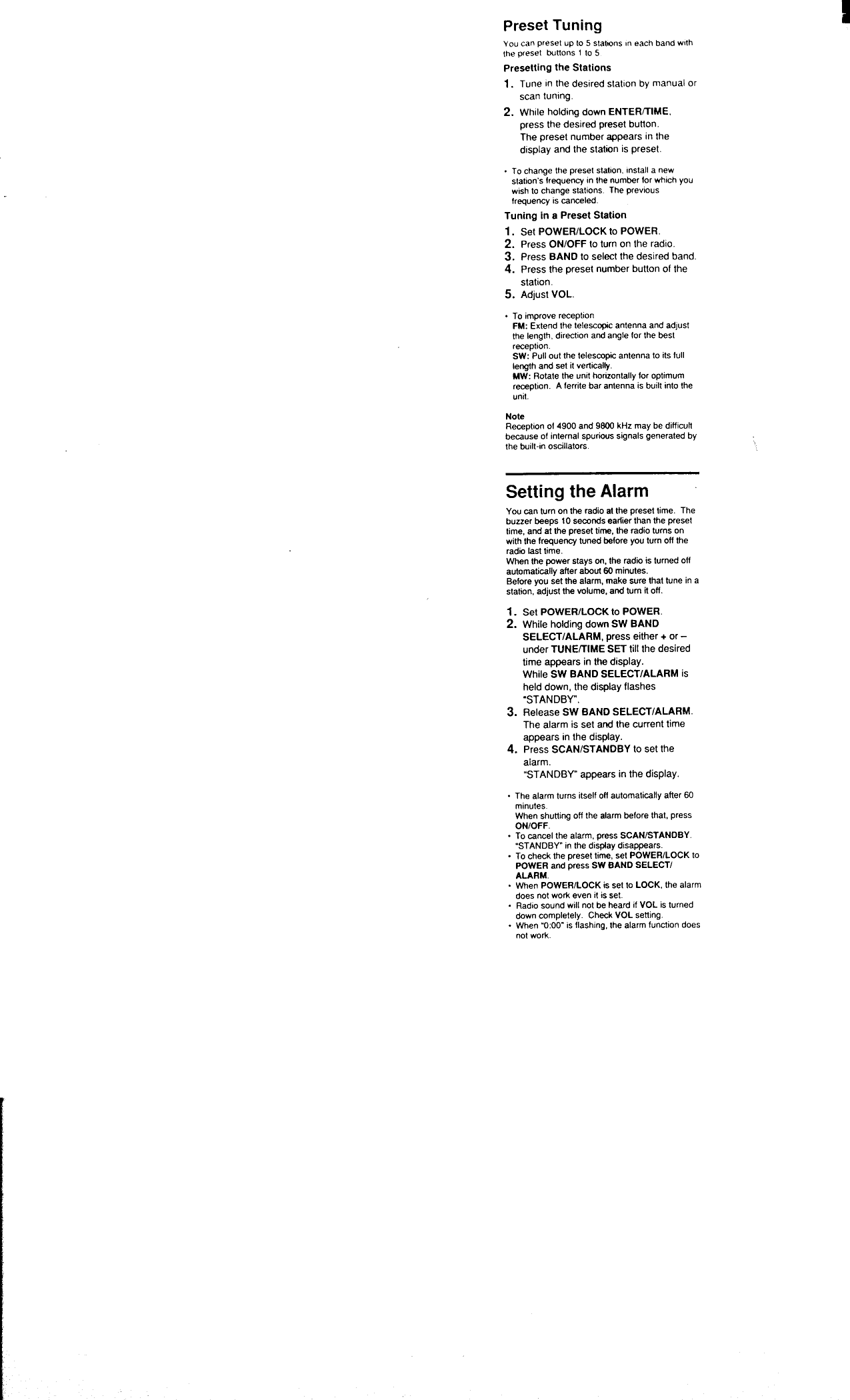 Page 10 of 11 - Sony Sony-Icf-Sw30-Users-Manual-  Sony-icf-sw30-users-manual