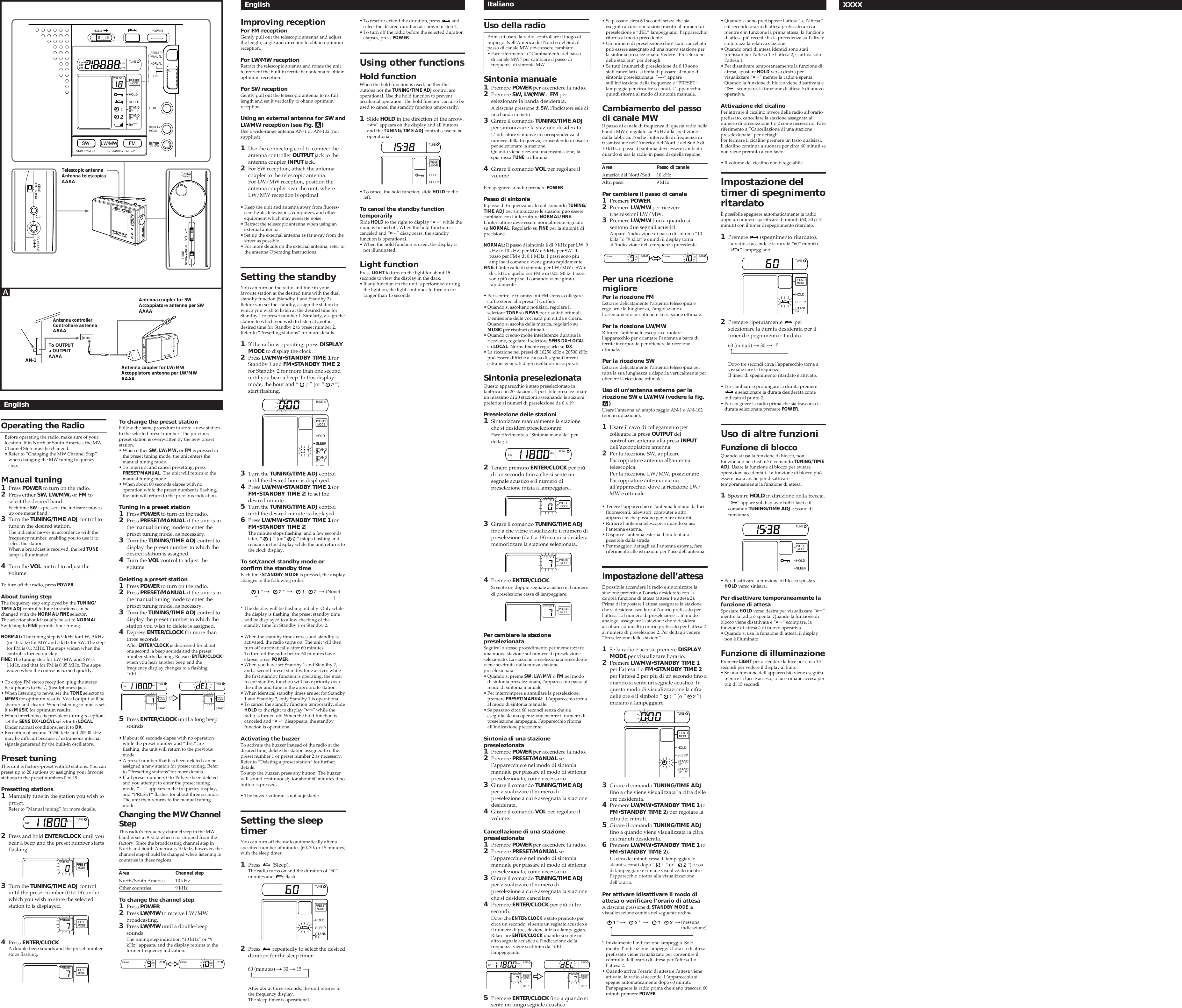 Page 2 of 2 - Sony Sony-Icf-Sw40-Users-Manual- ICF-SW40  Sony-icf-sw40-users-manual