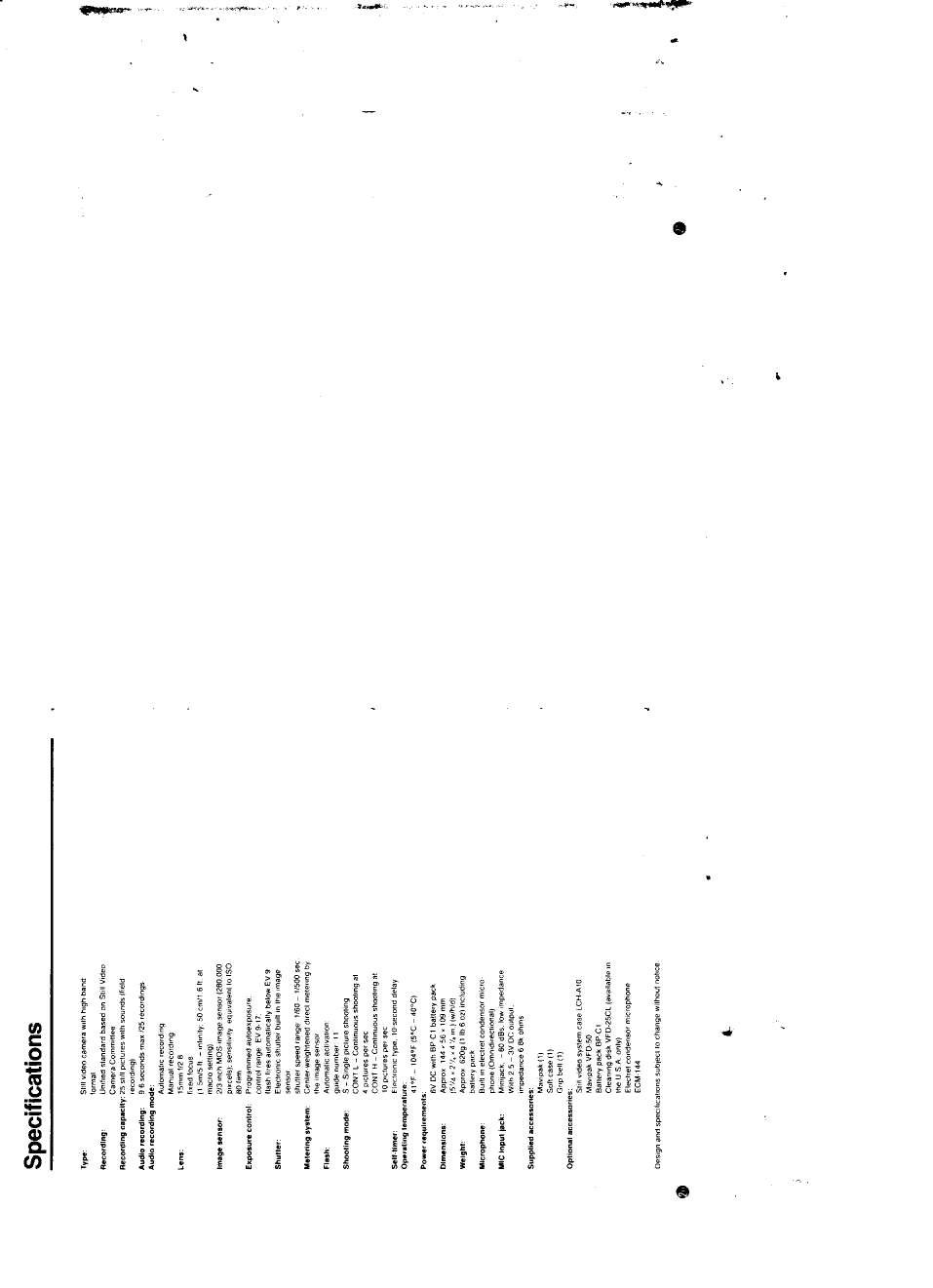Page 11 of 12 - Sony Sony-Mavica-Mvc-A10-Operating-Instructions-  Sony-mavica-mvc-a10-operating-instructions