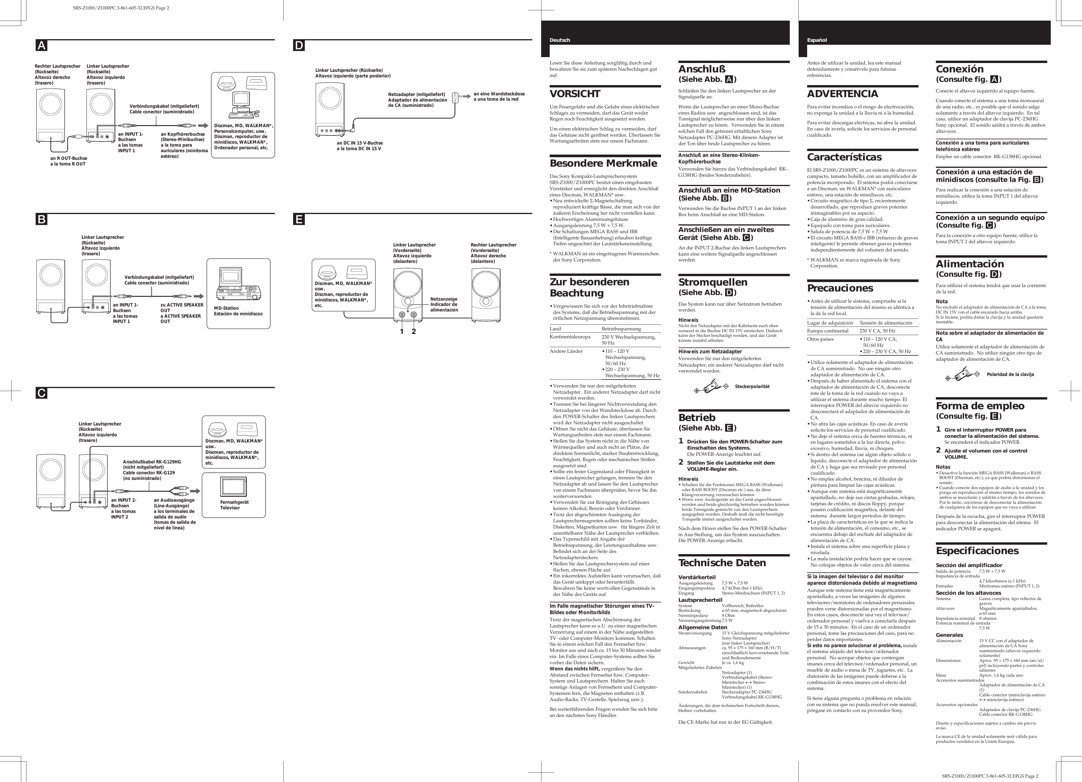 Page 2 of 2 - Sony Sony-Mdr-Srs-Z1000-Users-Manual- SRS-Z1000/Z1000PC  Sony-mdr-srs-z1000-users-manual