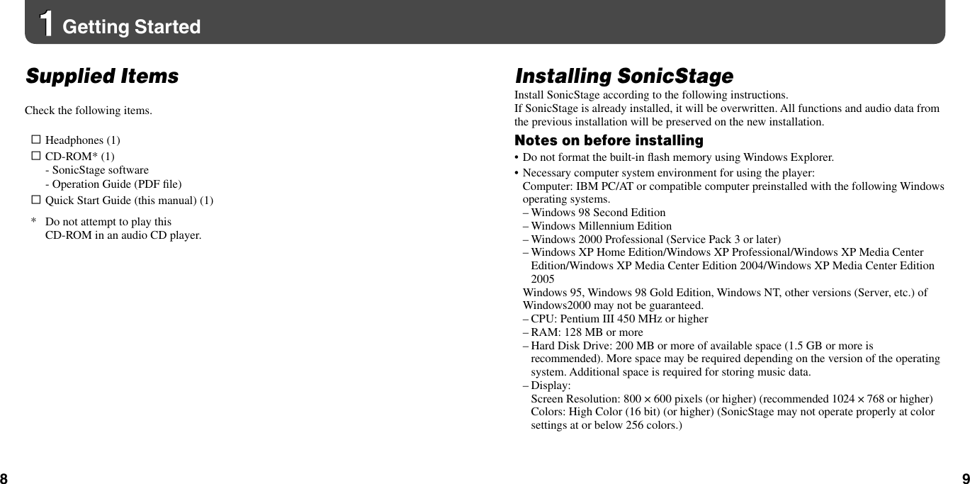 Page 5 of 11 - Sony Sony-Nw-E002-Quick-Start-Manual- NW-E002F / E003F E005F E002 E003 E005  Sony-nw-e002-quick-start-manual