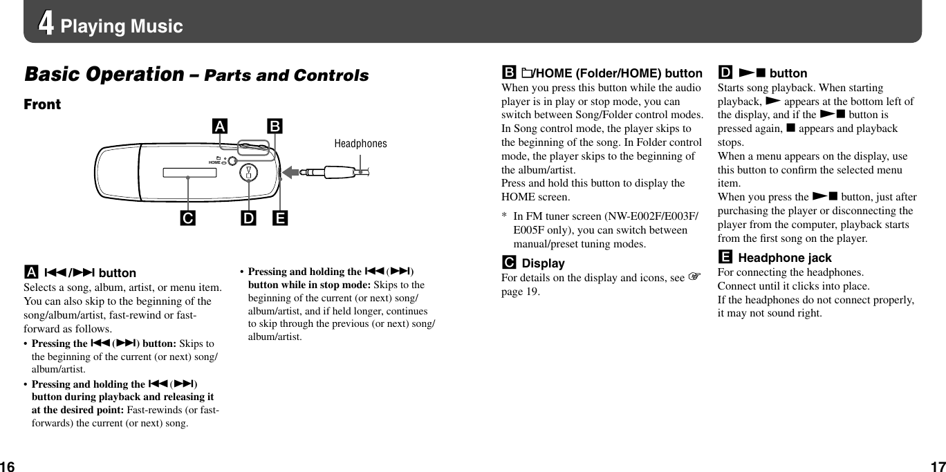 Page 9 of 11 - Sony Sony-Nw-E002-Quick-Start-Manual- NW-E002F / E003F E005F E002 E003 E005  Sony-nw-e002-quick-start-manual