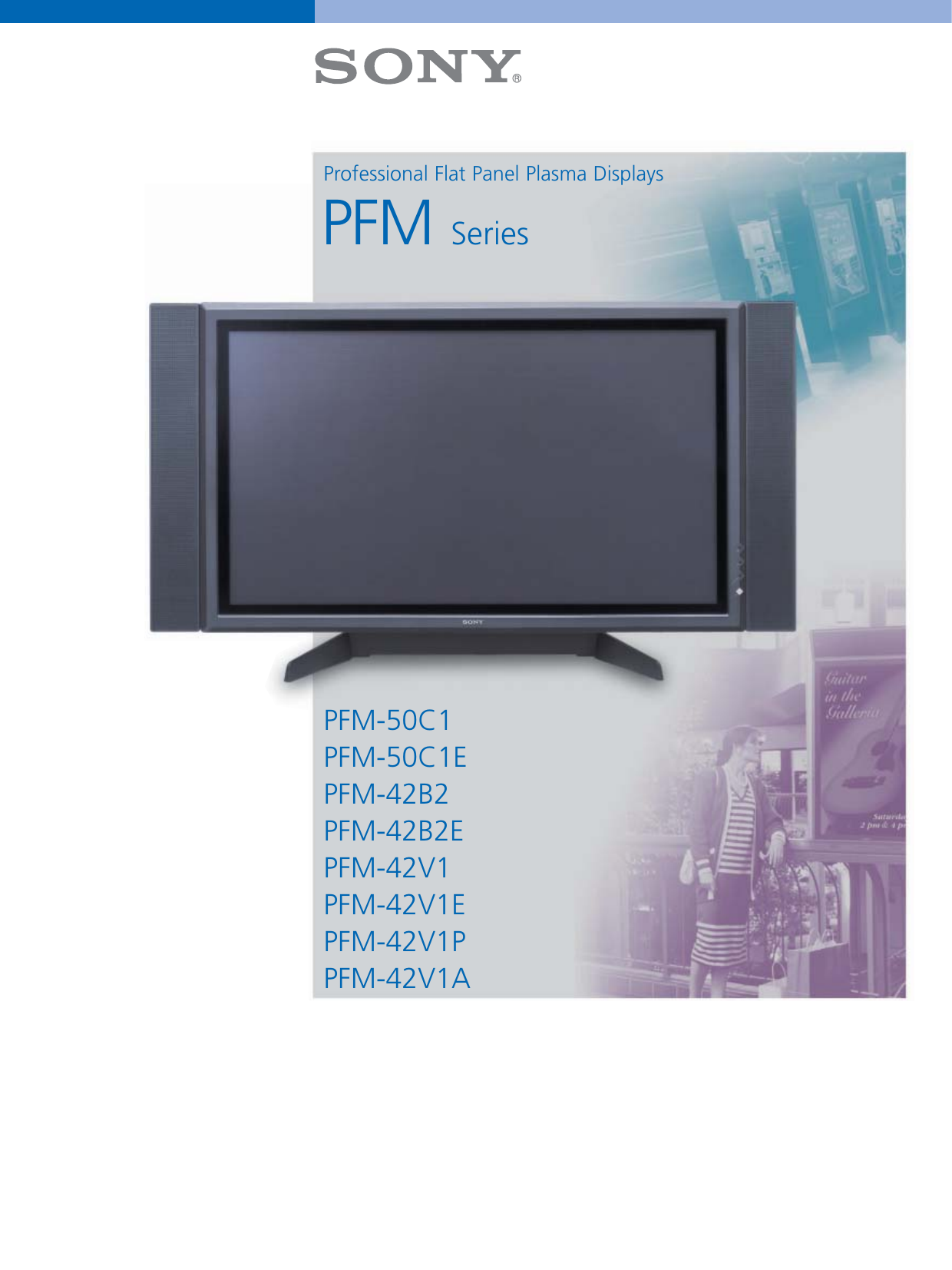 Page 1 of 6 - Sony Sony-Pfm-42B2-Users-Manual- MK10071V1  Sony-pfm-42b2-users-manual