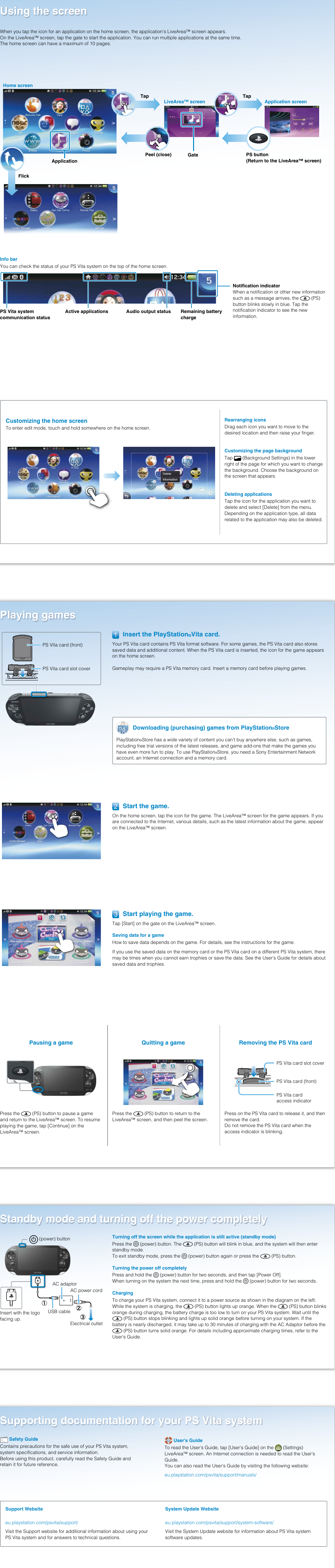Page 2 of 2 - Sony Sony-Playstation-Vita-Pch-1008-Quick-Start-Manual- PCH-1008 / PCH-1108  Sony-playstation-vita-pch-1008-quick-start-manual