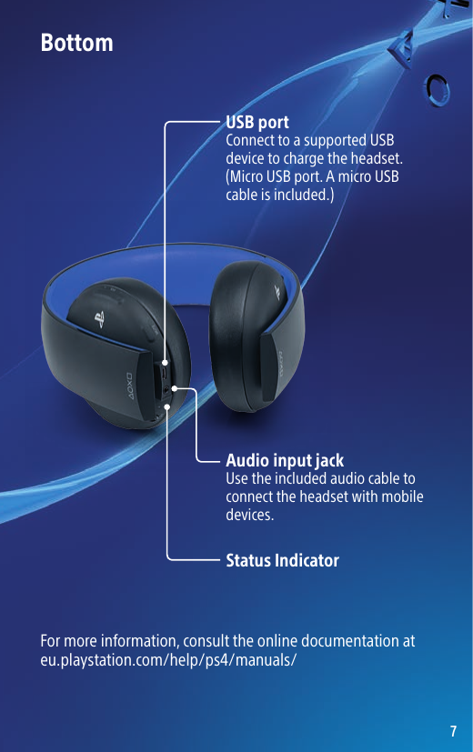 wireless stereo headset 2.0 for ps4