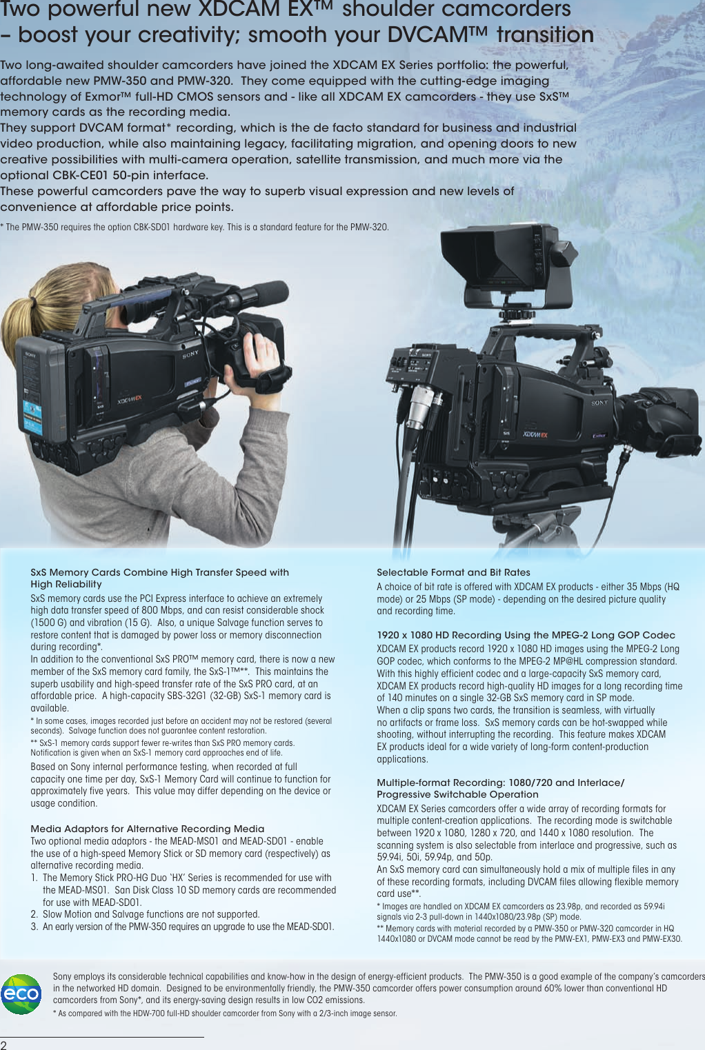 Page 2 of 8 - Sony Sony-Pmw-320-Users-Manual-  Sony-pmw-320-users-manual