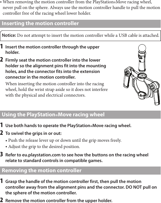 Page 4 of 6 - Sony Sony-Ps3-Playstation-Move-Racing-Wheel-Cechya-Zwa1-User-Guide-  Sony-ps3-playstation-move-racing-wheel-cechya-zwa1-user-guide