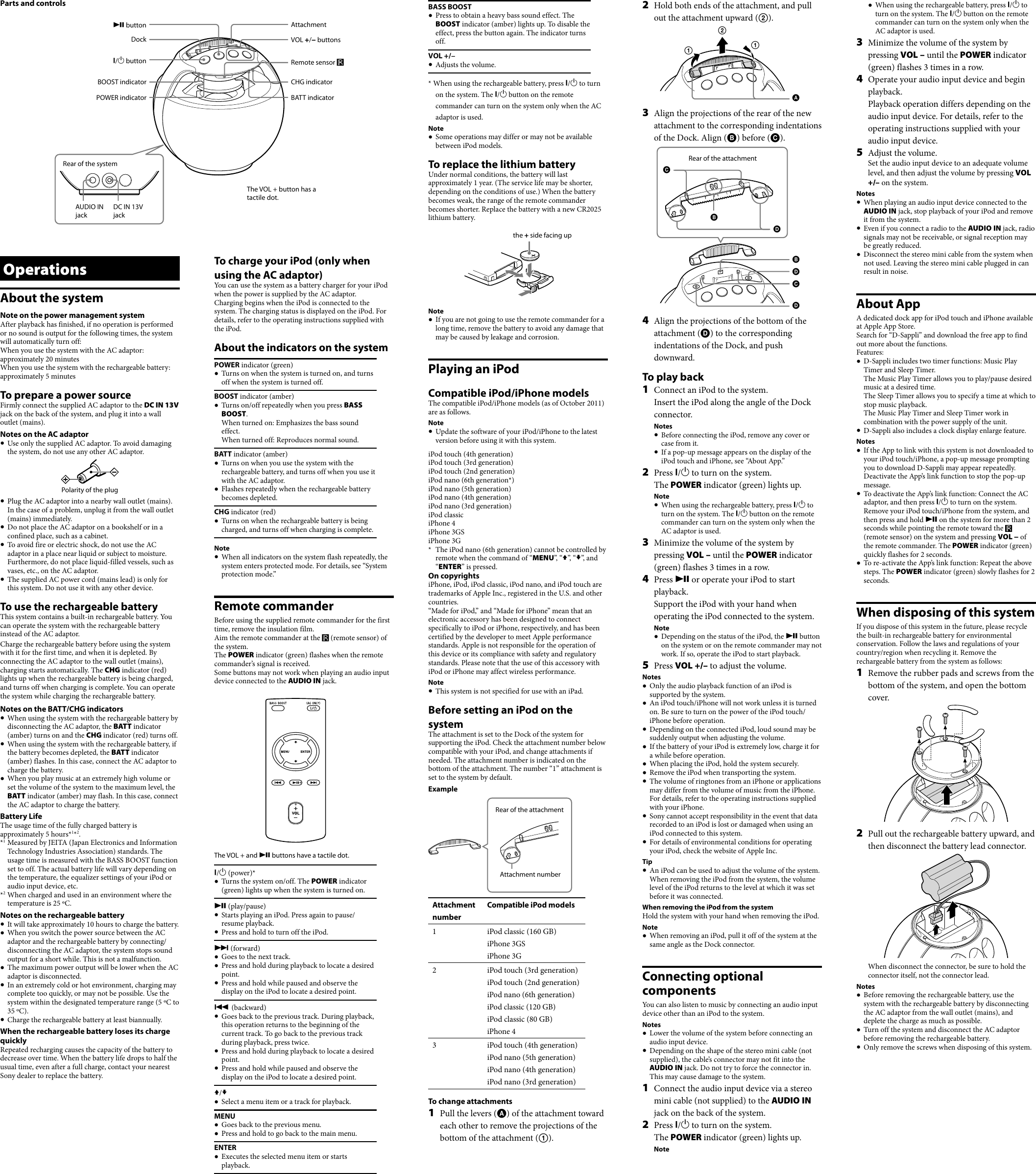 Page 2 of 2 - Sony Sony-Rdp-V20Ip-Users-Manual- RDP-V20iP  Sony-rdp-v20ip-users-manual