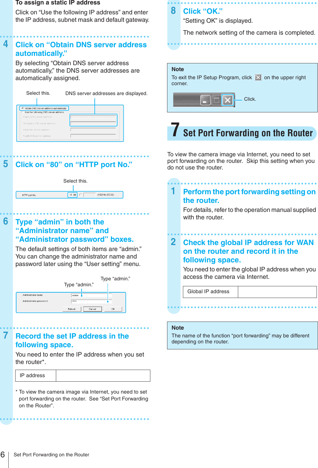 Page 6 of 8 - Sony Sony-Snc-M3-Users-Manual- SNC-M1/M1W/M3/M3W Sony-snc-m3-users-manual