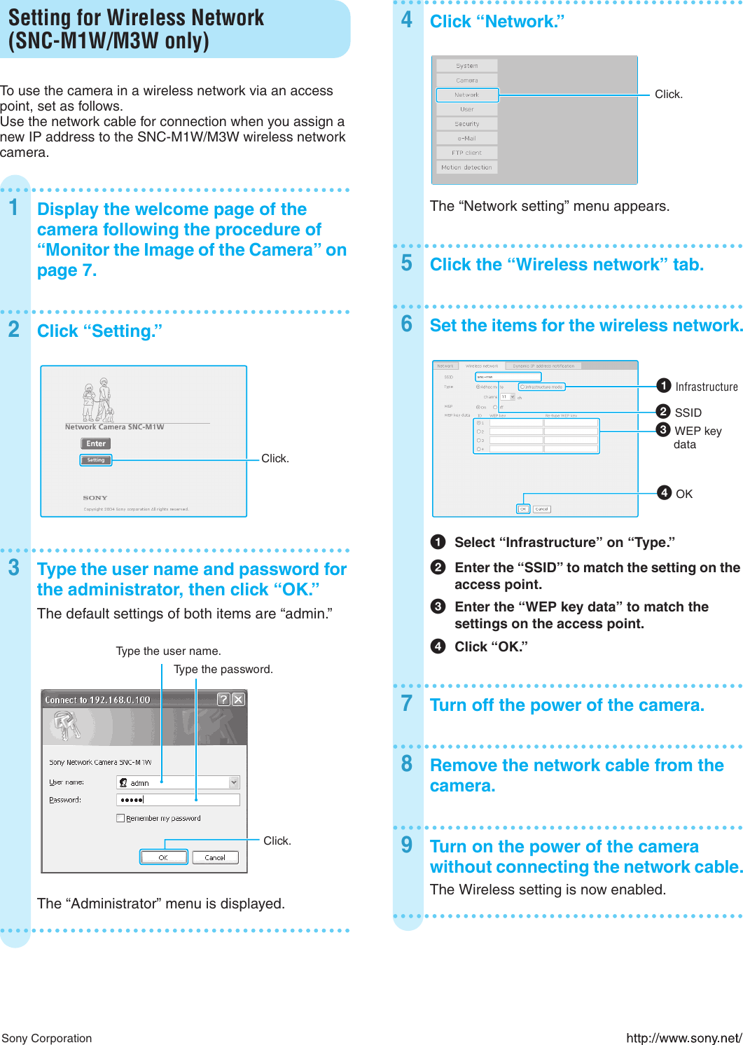 Page 8 of 8 - Sony Sony-Snc-M3-Users-Manual- SNC-M1/M1W/M3/M3W Sony-snc-m3-users-manual