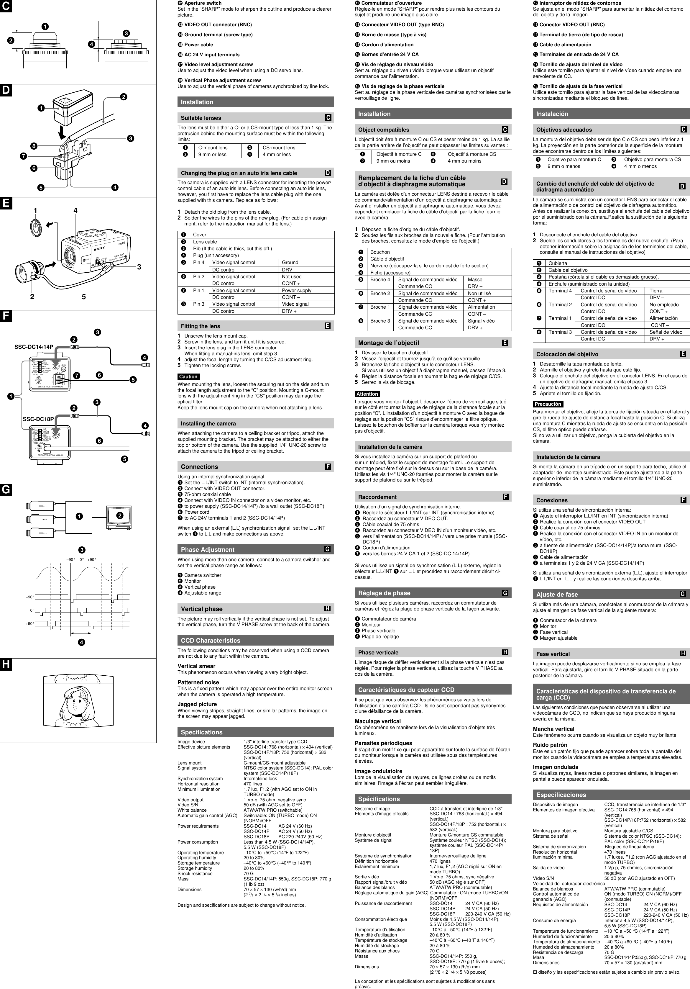 Page 2 of 2 - Sony Sony-Sony-Camcorder-3-856-113-12-1-Users-Manual- SSC-DC14/14P/18P  Sony-sony-camcorder-3-856-113-12-1-users-manual
