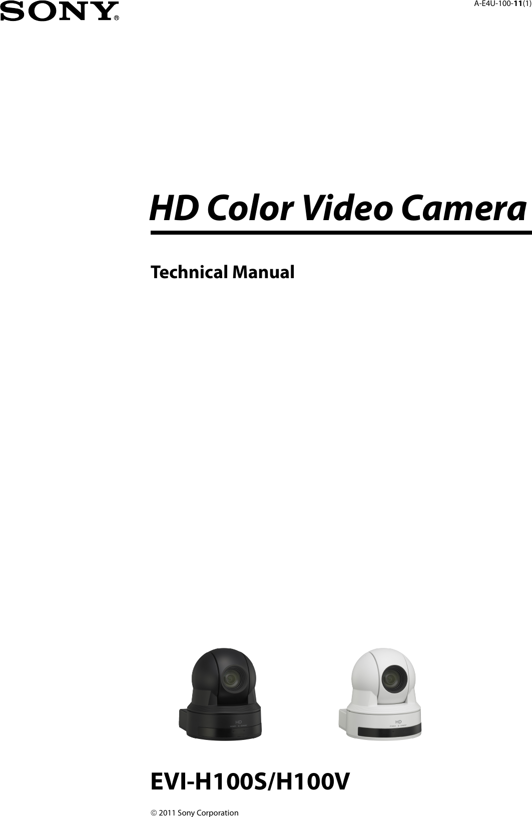 Sony Camcorder Evi H100S Users Manual H100S/H100V