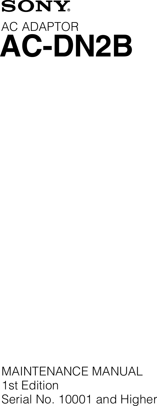 Sony Mp3 Player Accessories Ac Dn2B Users Manual Maintenance