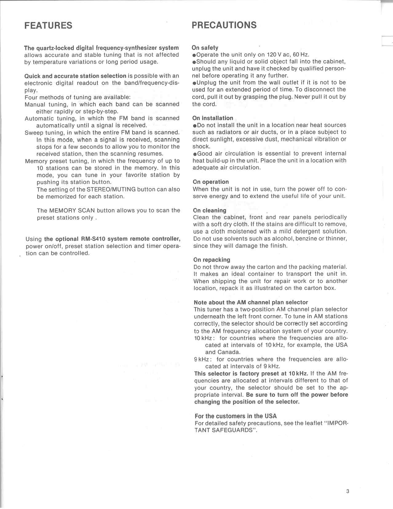 Page 3 of 12 - Sony Sony-St-Jx410-Users-Manual-  Sony-st-jx410-users-manual