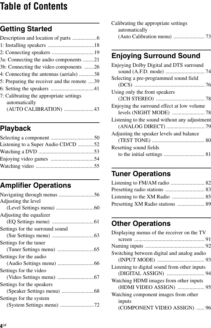 Sony Str Da30es Users Manual